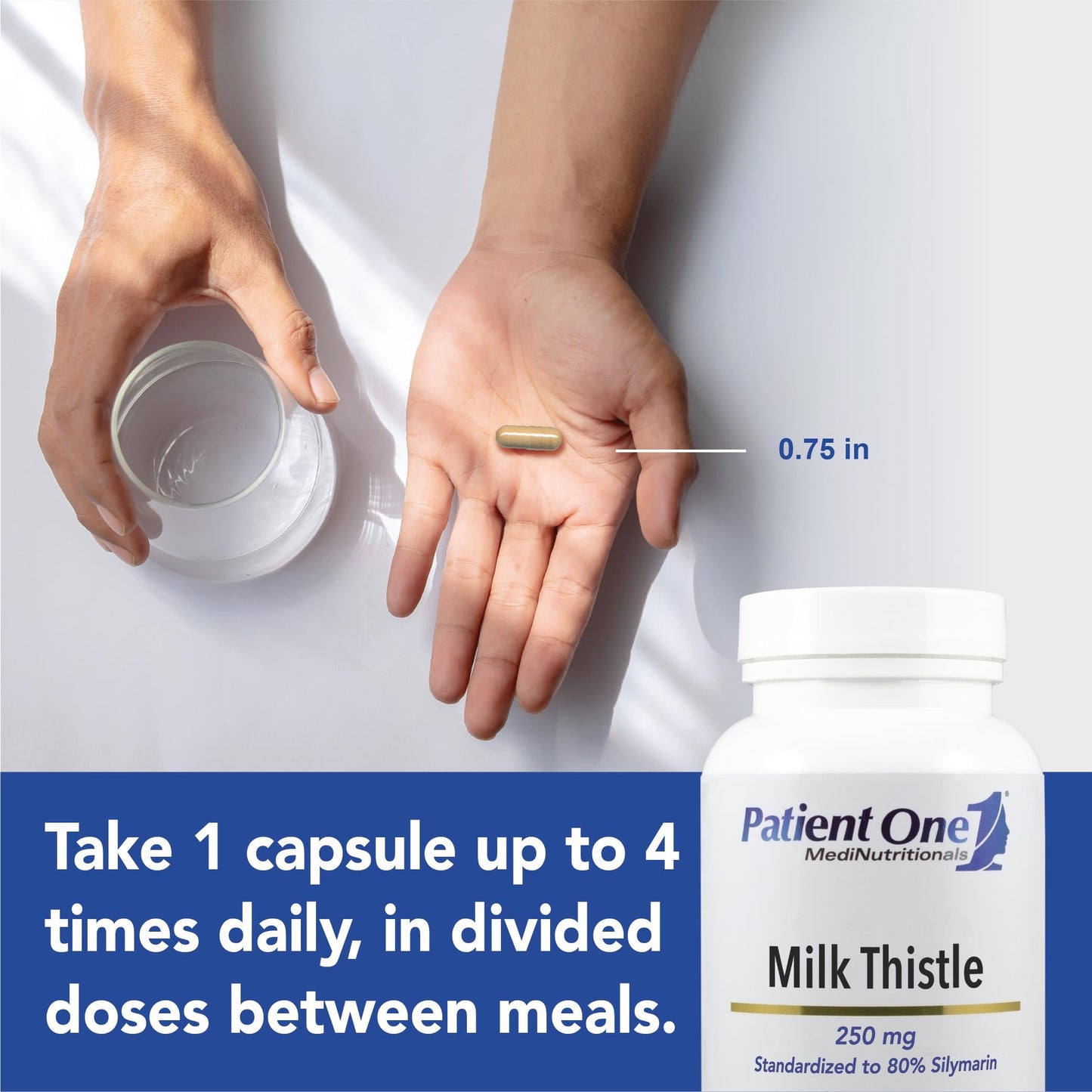 Patient One Milk Thistle Extract 250mg Capsule, 90 Count