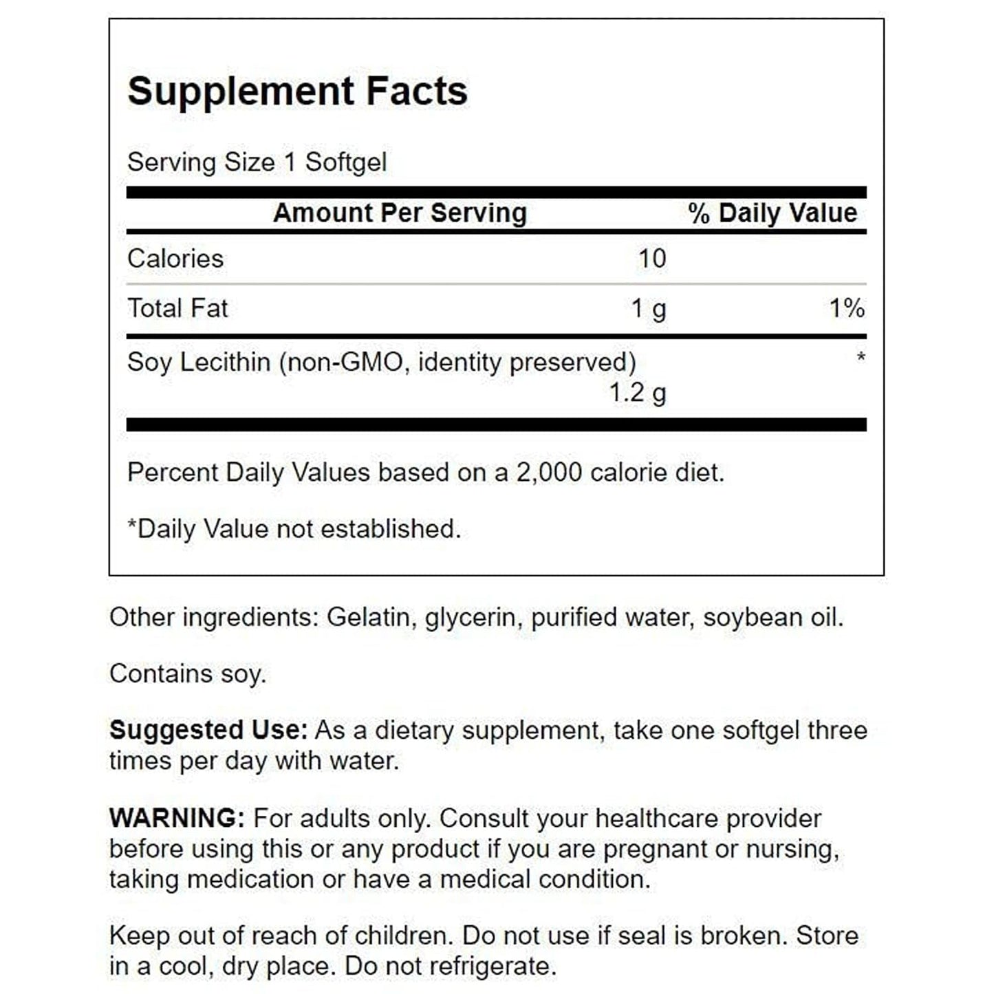 Swanson Soy Lecithin Softgels 720