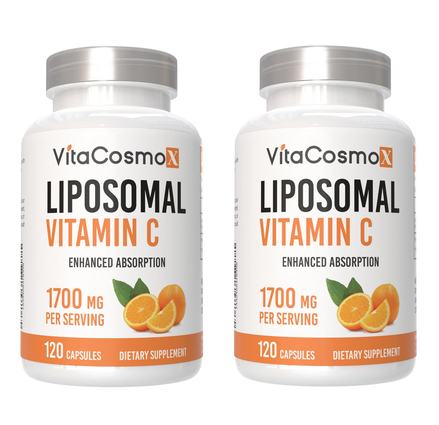 VitaCosmoX Liposomal Vitamin C Supplement 1700mg, 120 Capsules