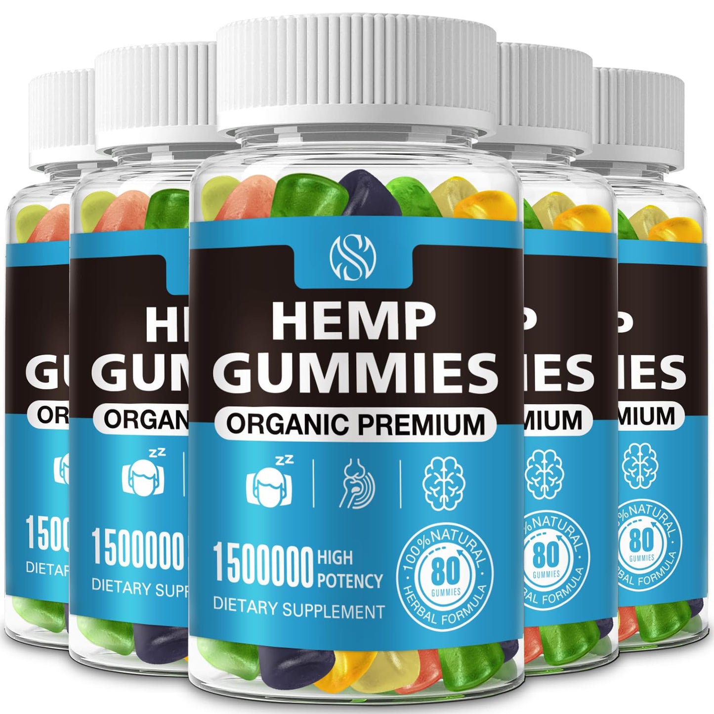 SUOOCH Hemp Gummies with Natural Pure Hemp Oil Extract – Extra Strength Edible Supplement, Gummies, 400 Count