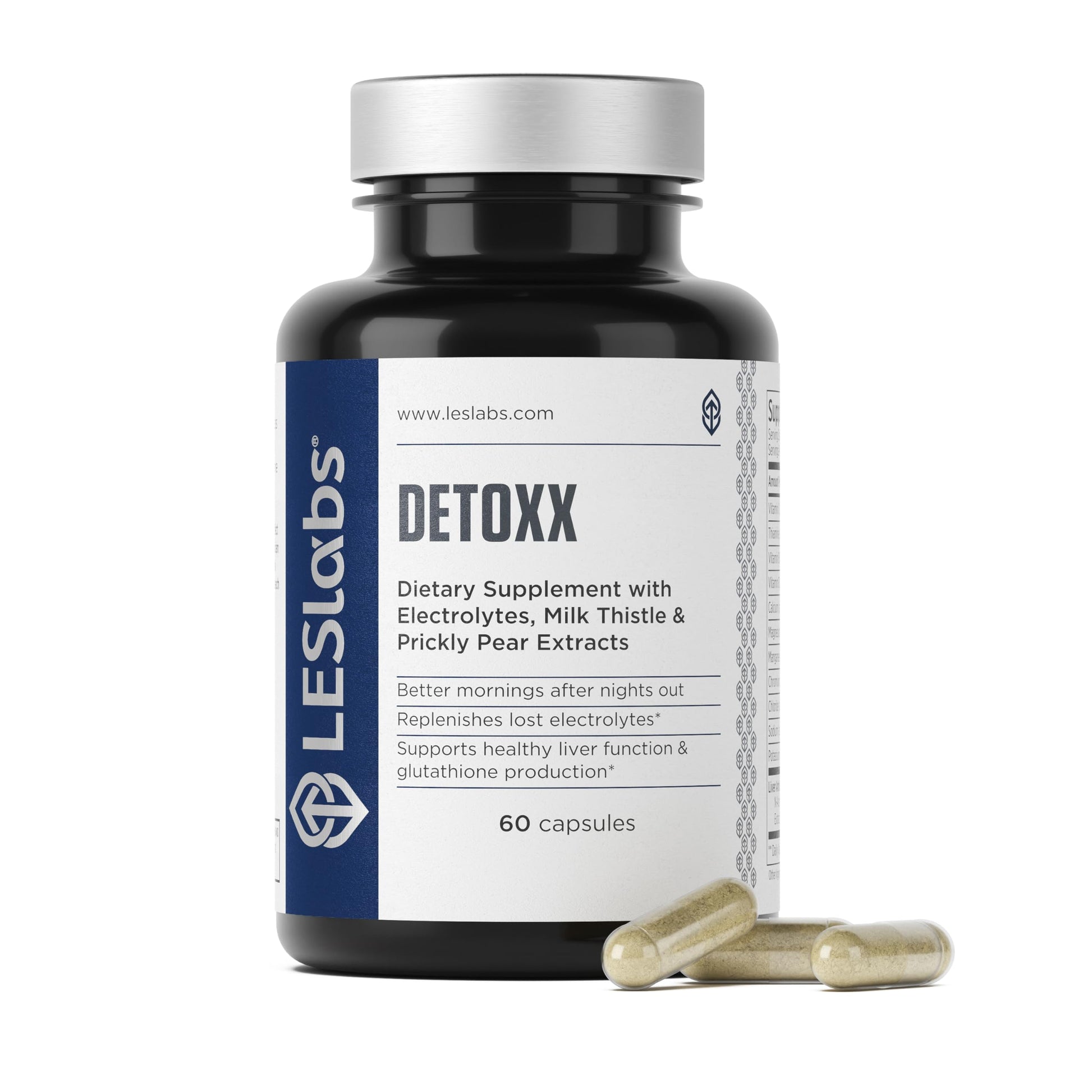 LES Labs DeToxx Recovery & Liver Support Supplement, 60 Capsules