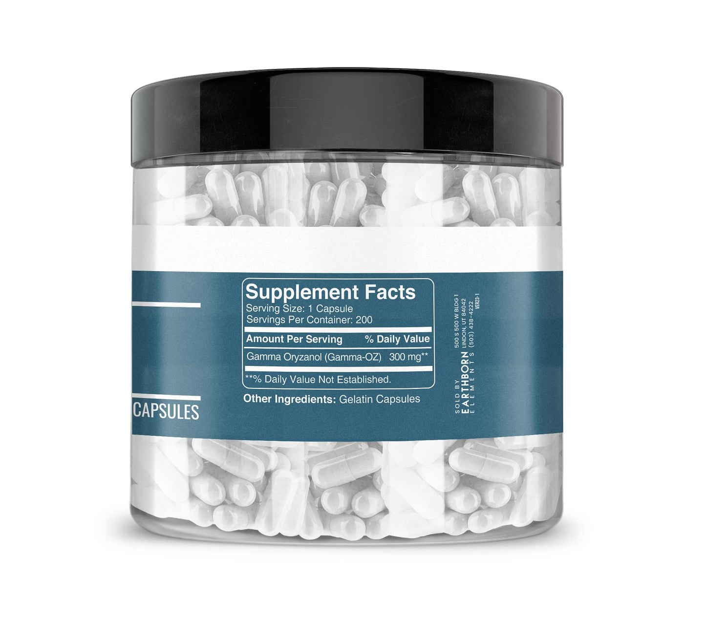 Earthborn Elements Gamma Oryzanol Capsules, 200 Count