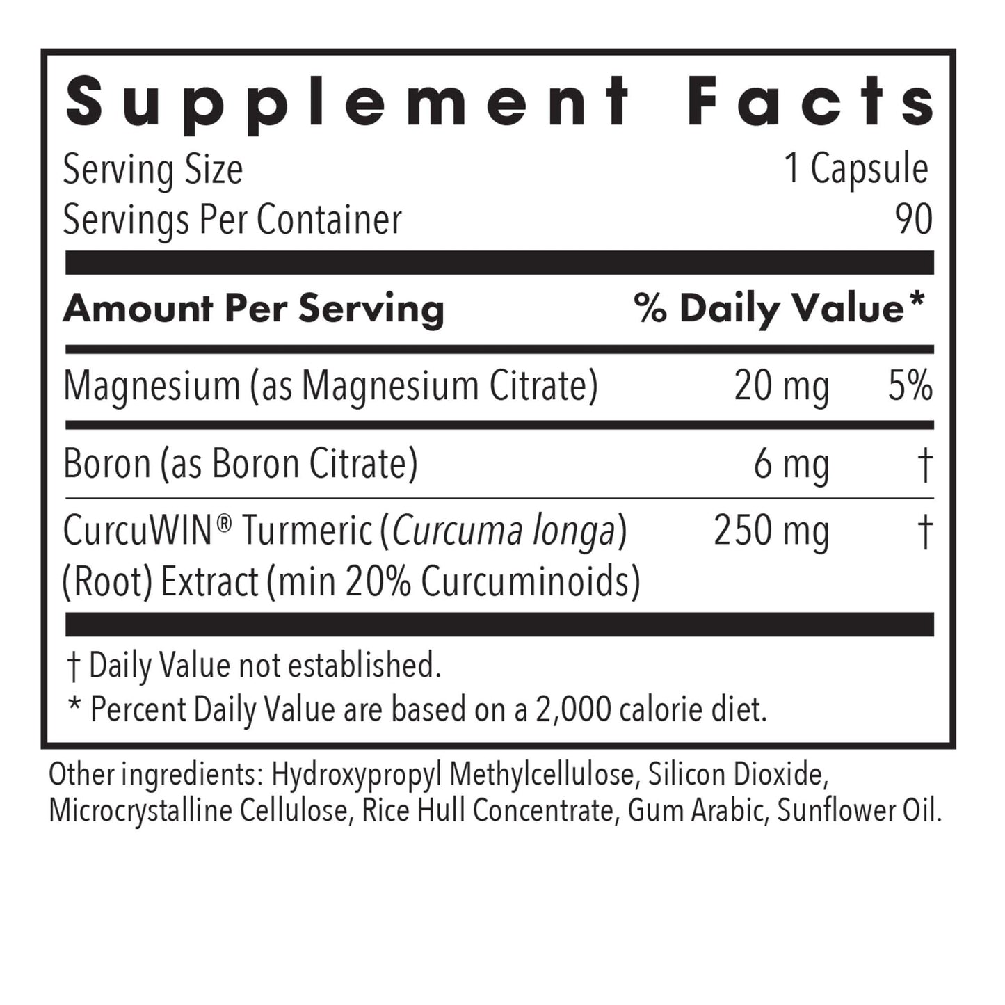 Allergy Research Group Boron Joint with CurcuWIN - Boron Complex for Bone & Joint Support, 6mg, Vegetarian Capsules, 90 Count