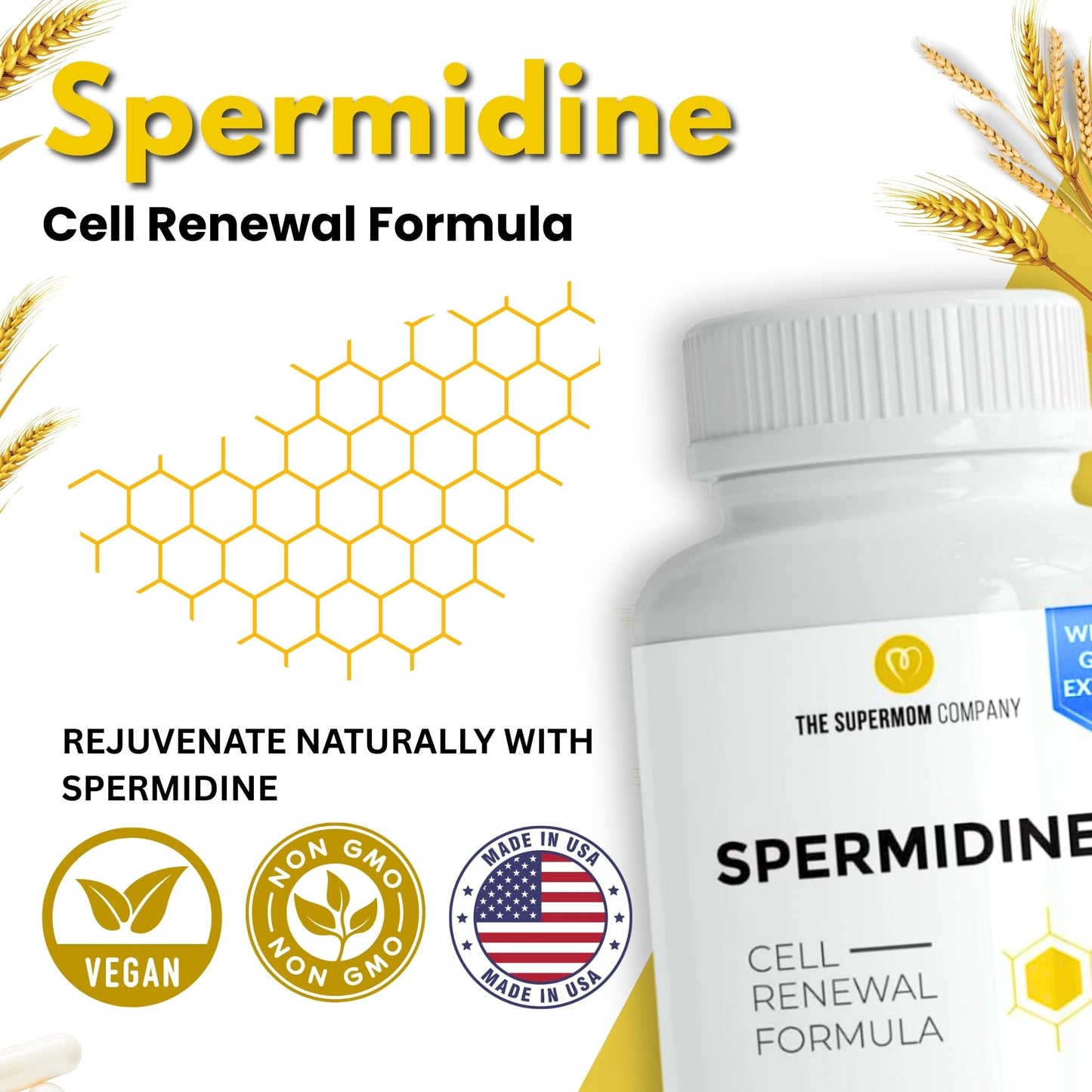 The Supermom Company Spermidine Supplement Capsule, 60 Count