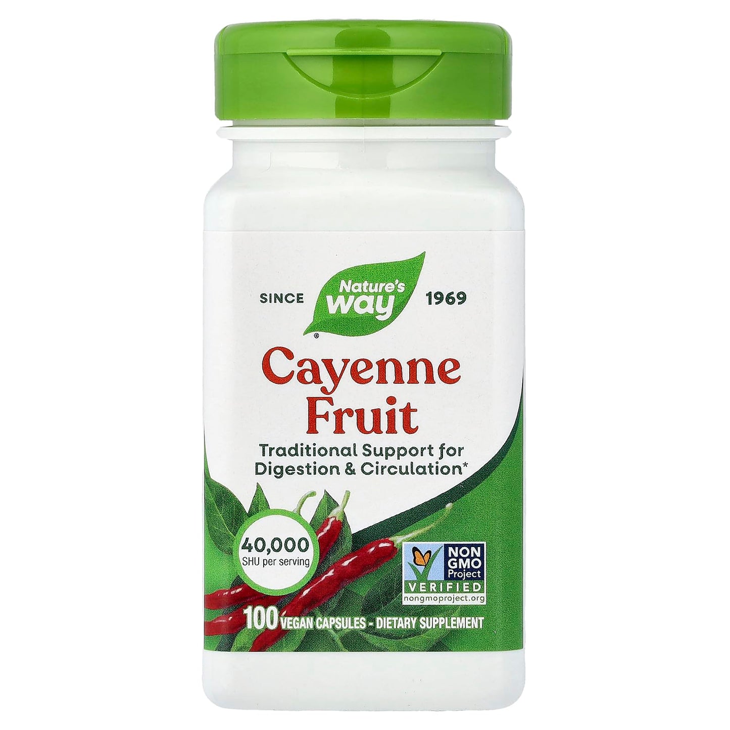 Nature's Way Cayenne Pepper Capsules 100 Count