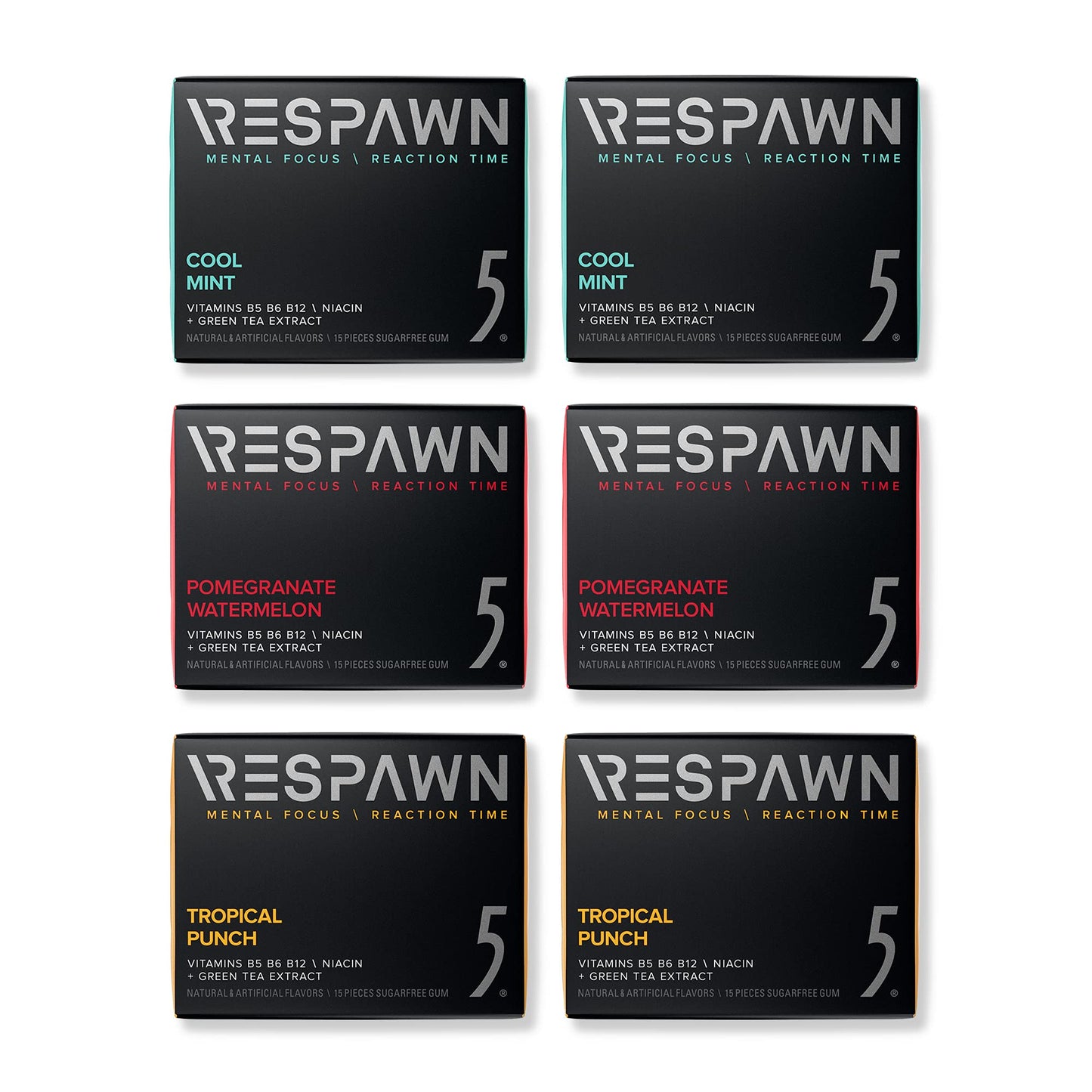 RESPAWN BY RAZER Sugar Free Gum 6 Count