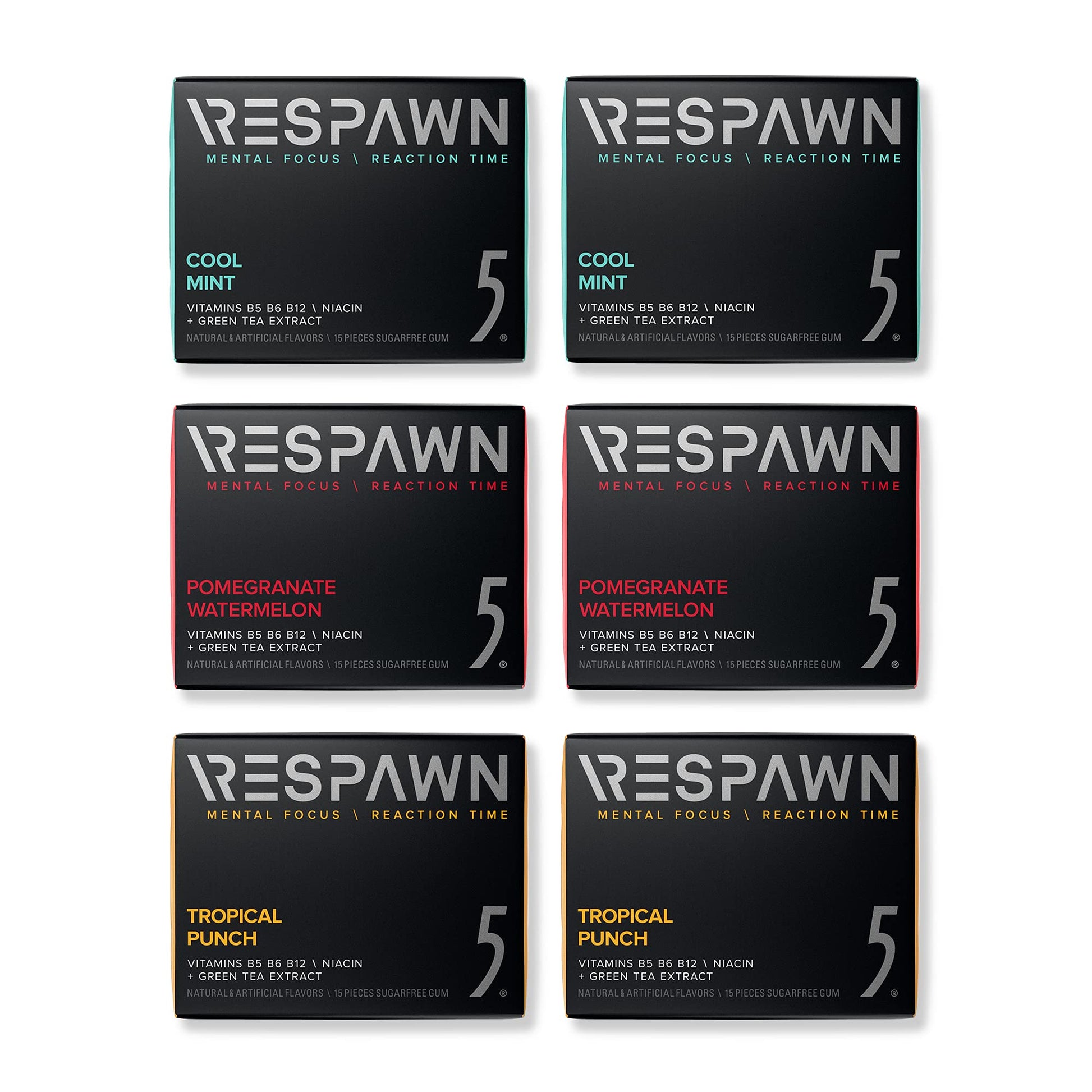 RESPAWN BY RAZER Sugar Free Gum 6 Count