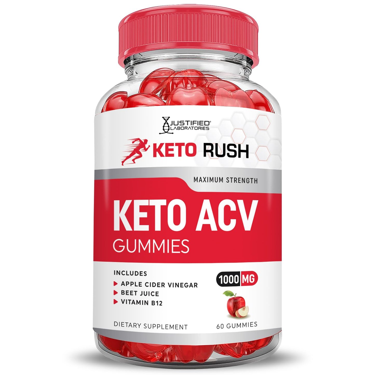 Justified Laboratories Keto Rush Keto ACV Gummies 300 Count