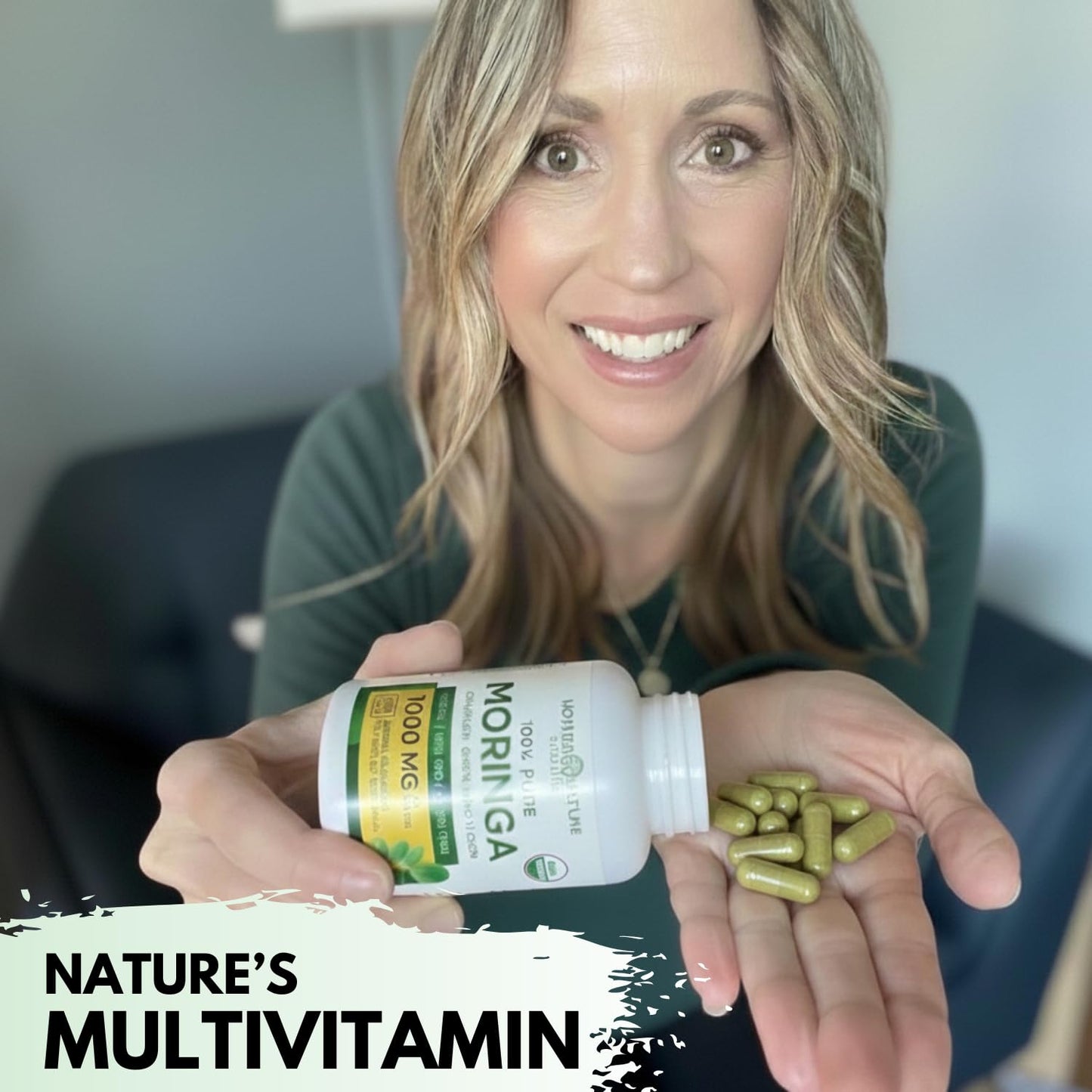 Mother Nature Organics Superfoods for Organic Living Moringa Leaf Capsules 120