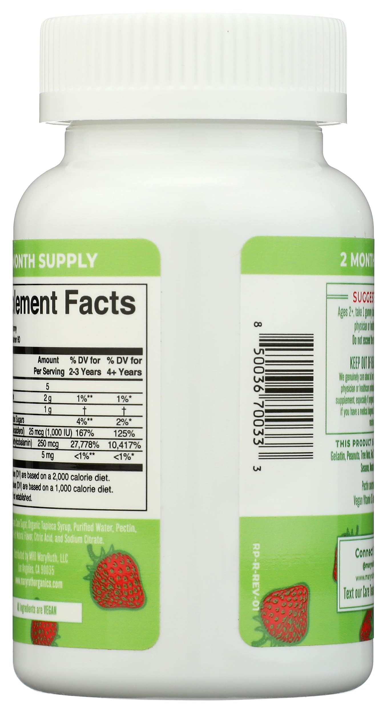 MARYRUTH'S Vitamin D3 B12 Capsule, 60 Capsules