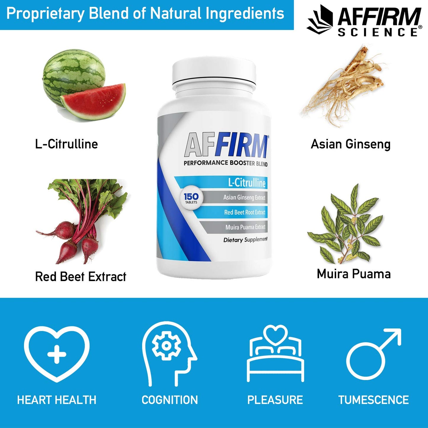 Affirm L-Citrulline Dietary Supplement 750mg 60 Tablets