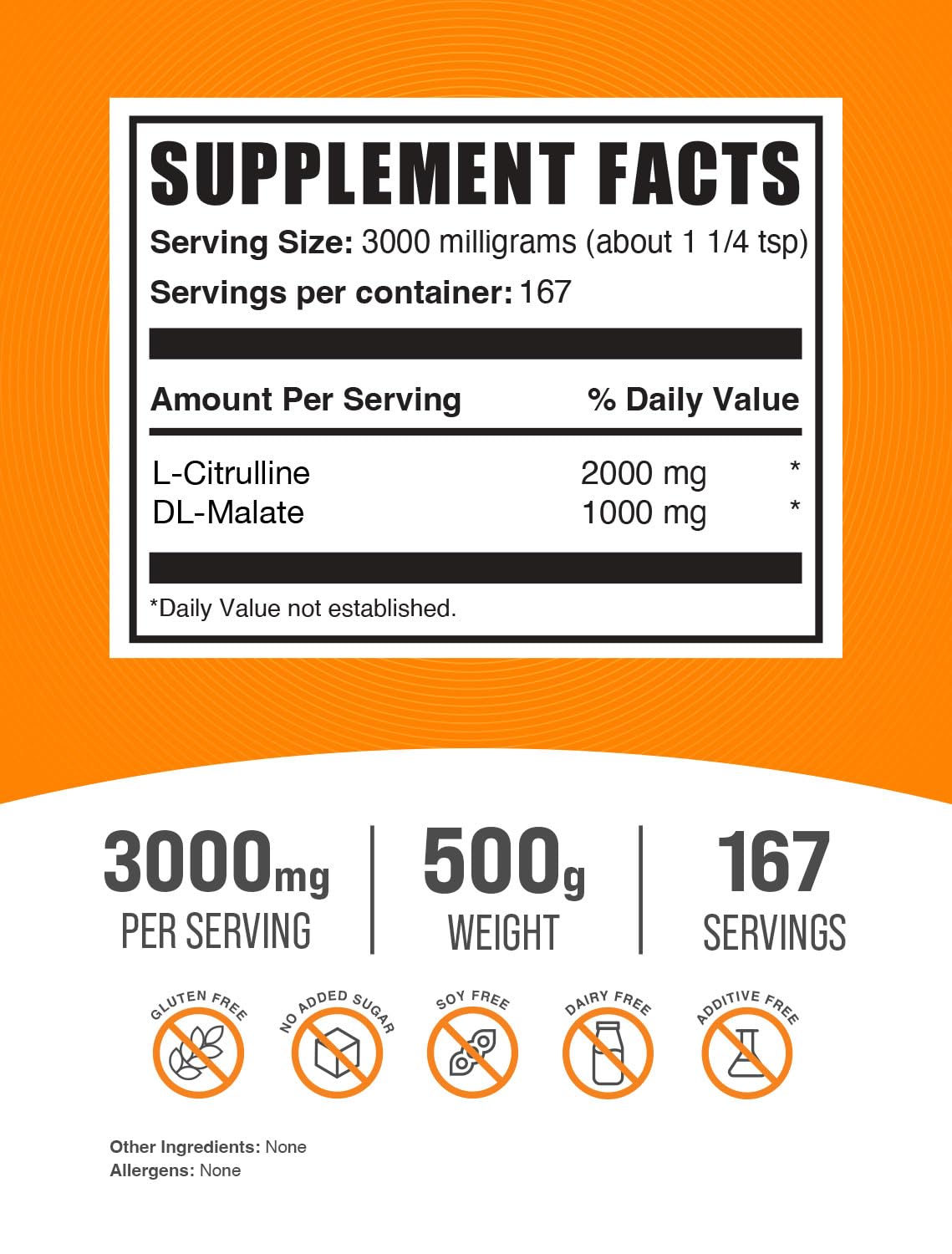BulkSupplements Creatine 500g + Citrulline Malate 500g Bundle Powder 35.27