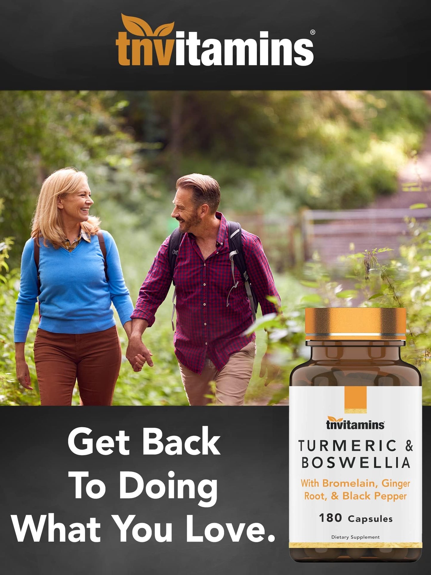 tnvitamins Turmeric & Boswellia Complex 180 Capsules