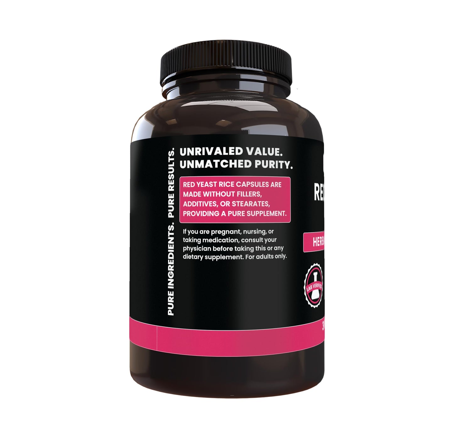 PURE ORIGINAL INGREDIENTS Red Yeast Rice Capsules 365 Capsules