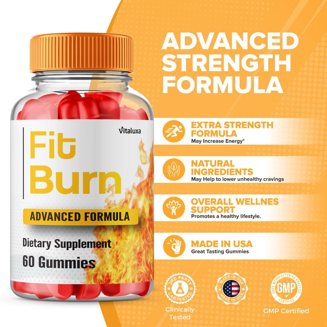 Vitaluxa Fit Burn Gummies 120