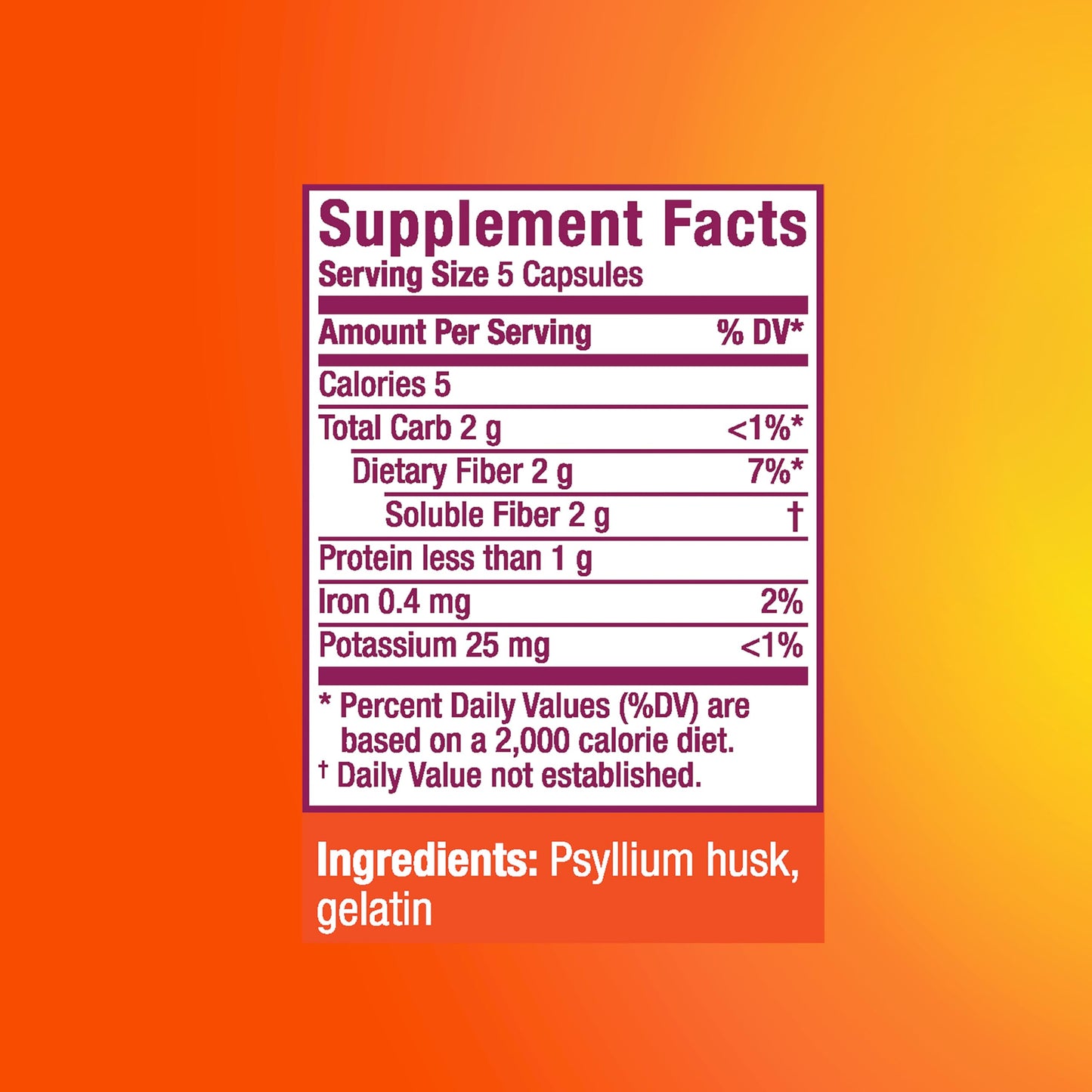 Metamucil 3-in-1 Psyllium Husk Fiber Capsules, 160 Capsules