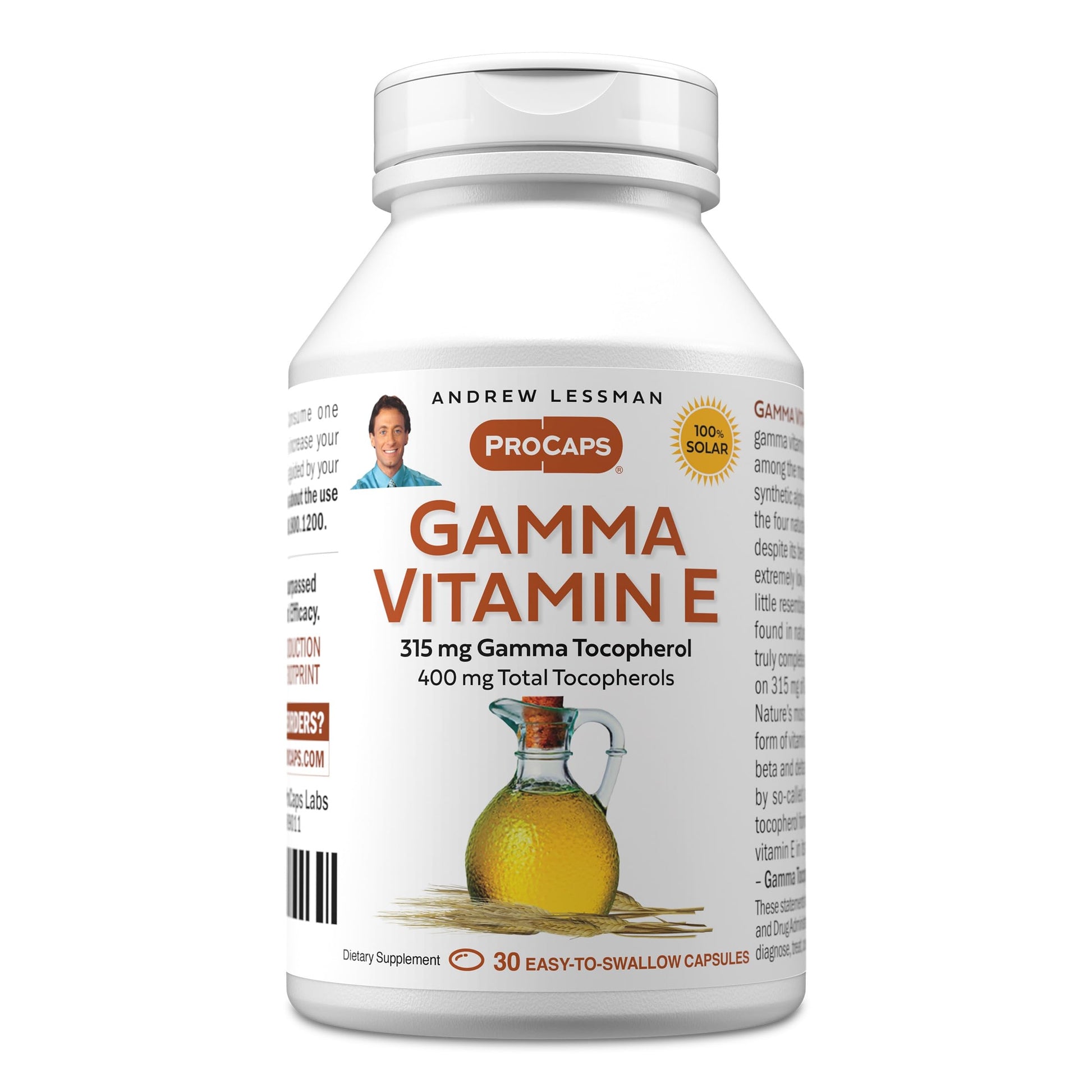 ANDREW LESSMAN ProCaps Gamma Vitamin E Mixed Tocopherols 30 Capsules