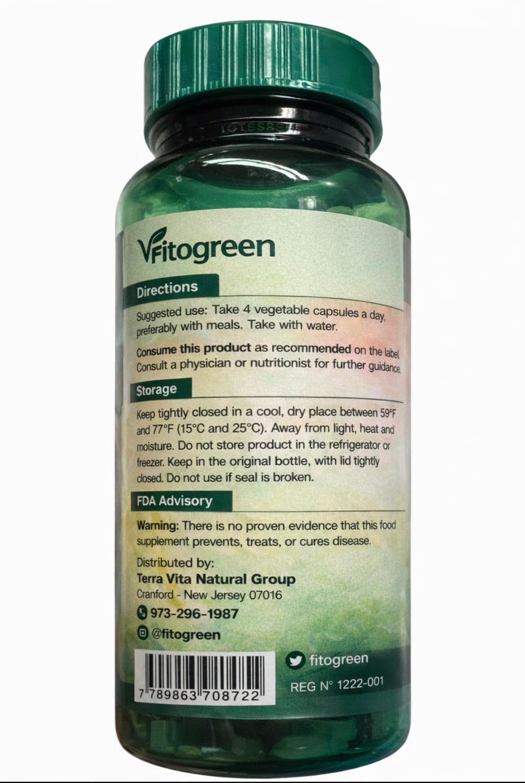 Fitogreen Ora Pro Nobis Leaves Extract 450 mg Capsule, 60 Capsules