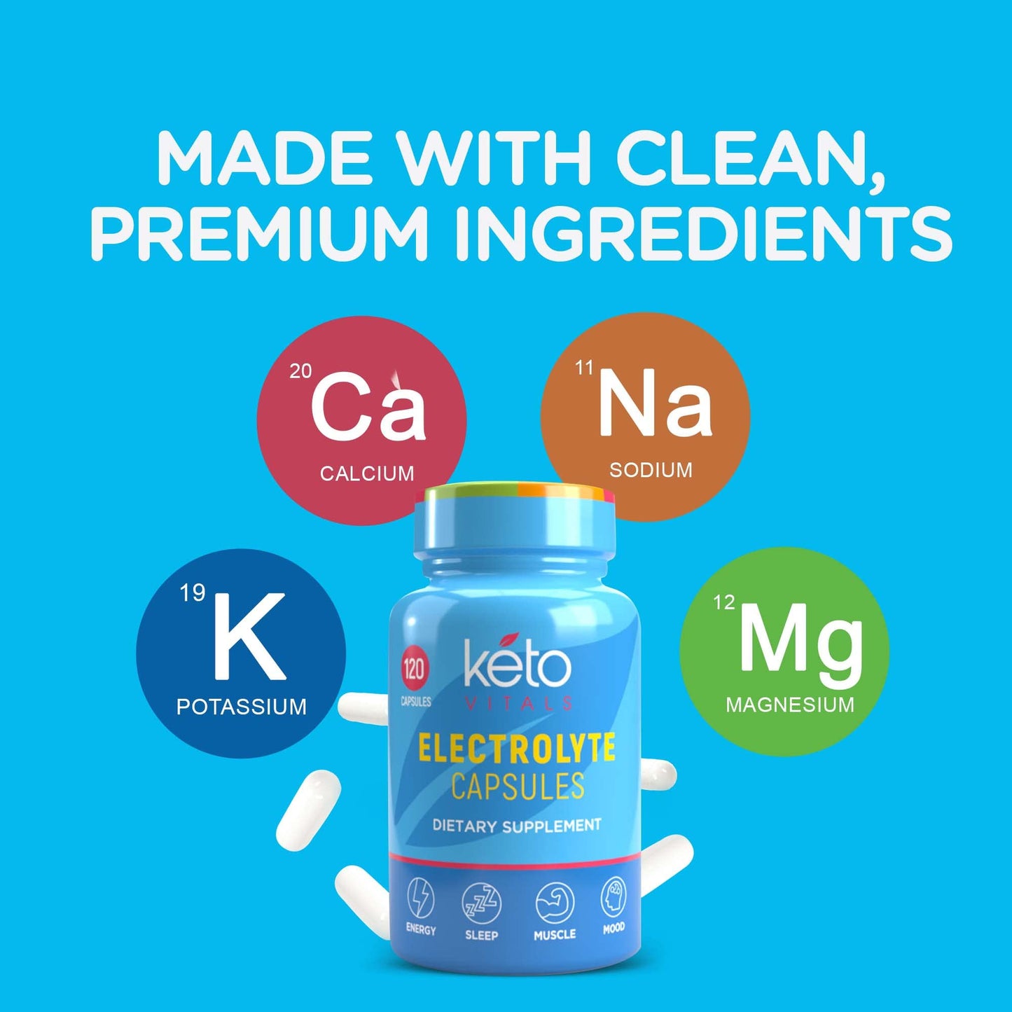 Keto Vitals Electrolyte Capsules 120 Count