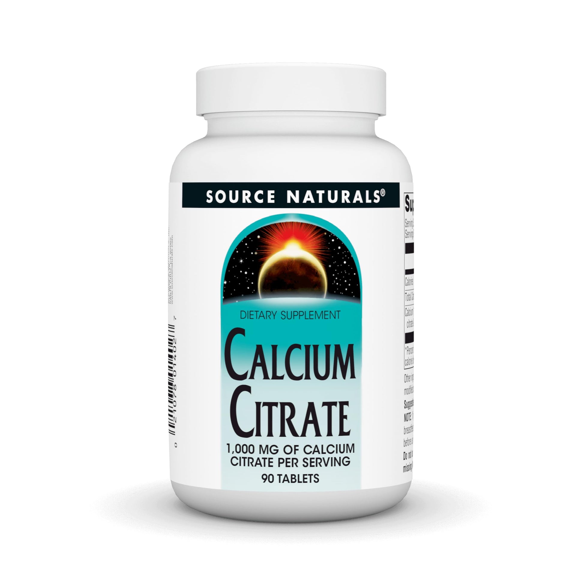 Source Naturals Calcium Citrate 1000 mg per Serving Tablets, 90 Count