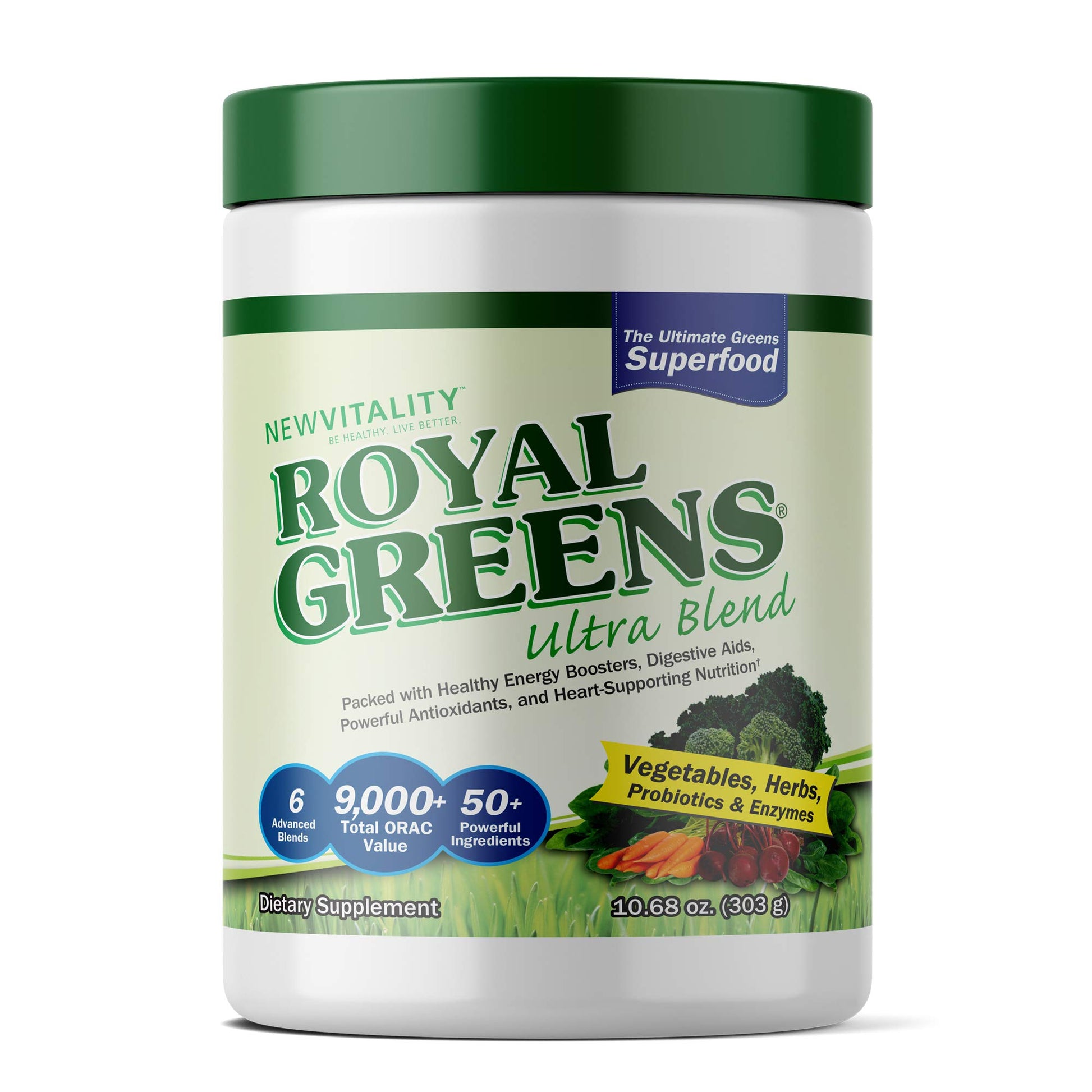 New Vitality Royal Greens Superfood Powder, 10.68 Ounce
