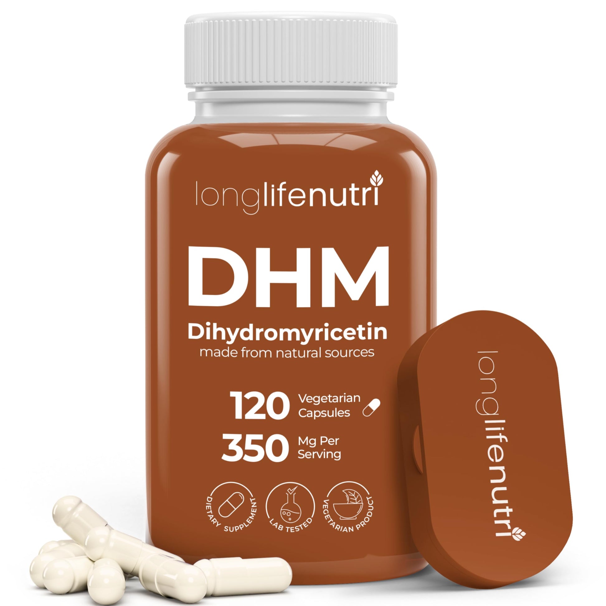 LongLifeNutri DHM (Dihydromyricetin) 350mg Capsules, 120 Count