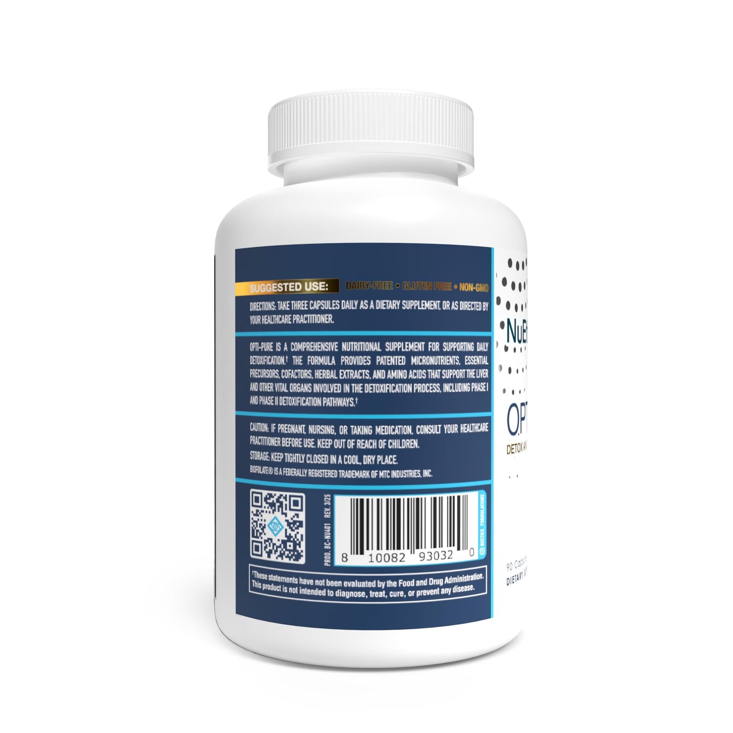 NuEthix Formulations Opti-Pure Daily Nutritional Support for Detoxification Powder, 3.56 oz