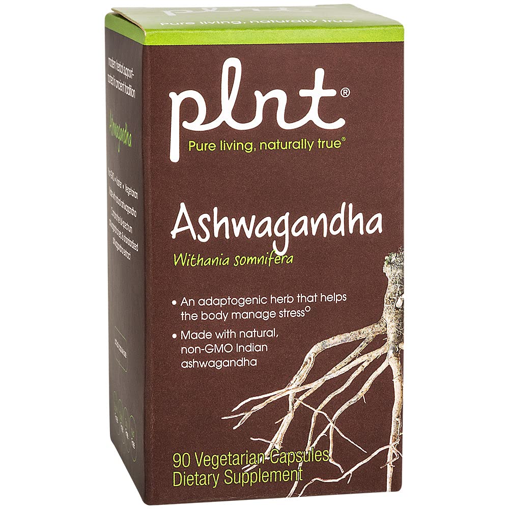 plnt Ashwagandha 380mg per Serving Capsule, 90 Count