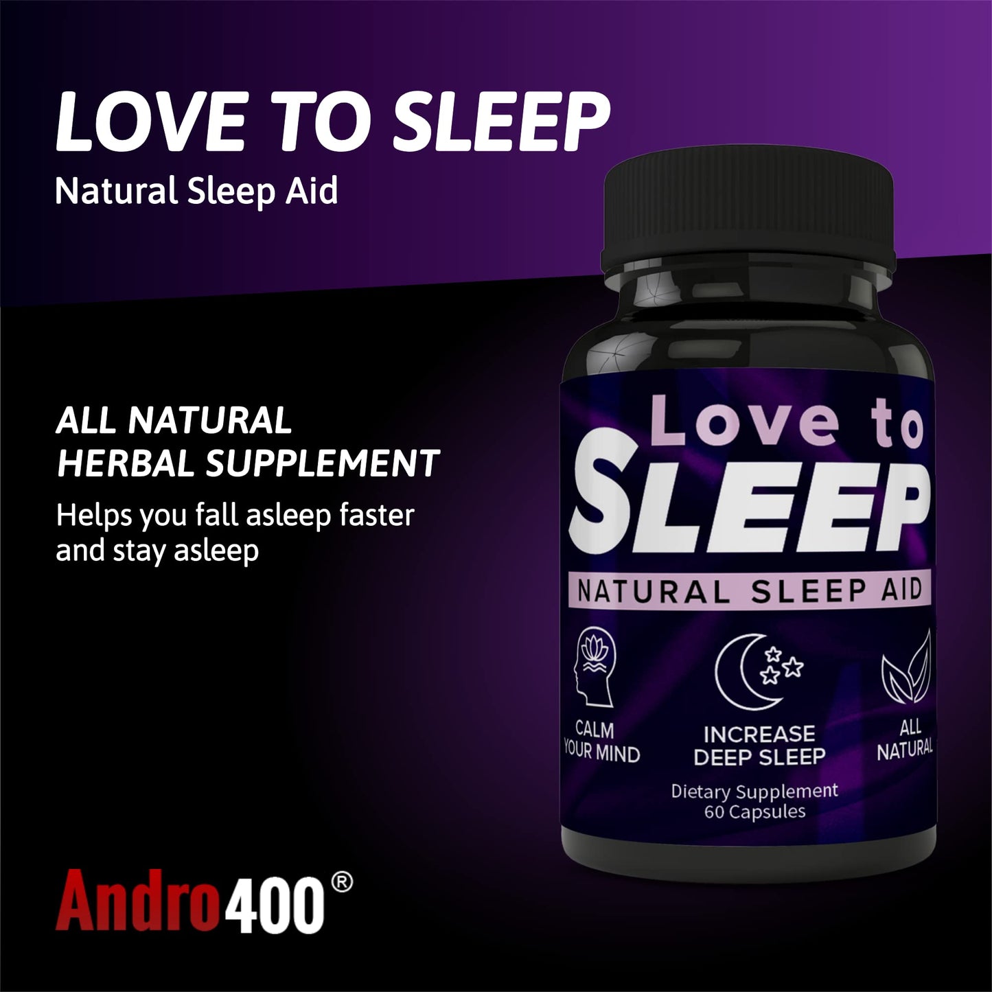 Andro400 Love to Sleep Natural Sleep Aid Capsule 1 Count