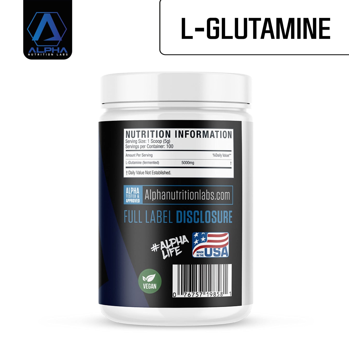 Alpha Nutrition Labs L-Glutamine Powder 500g