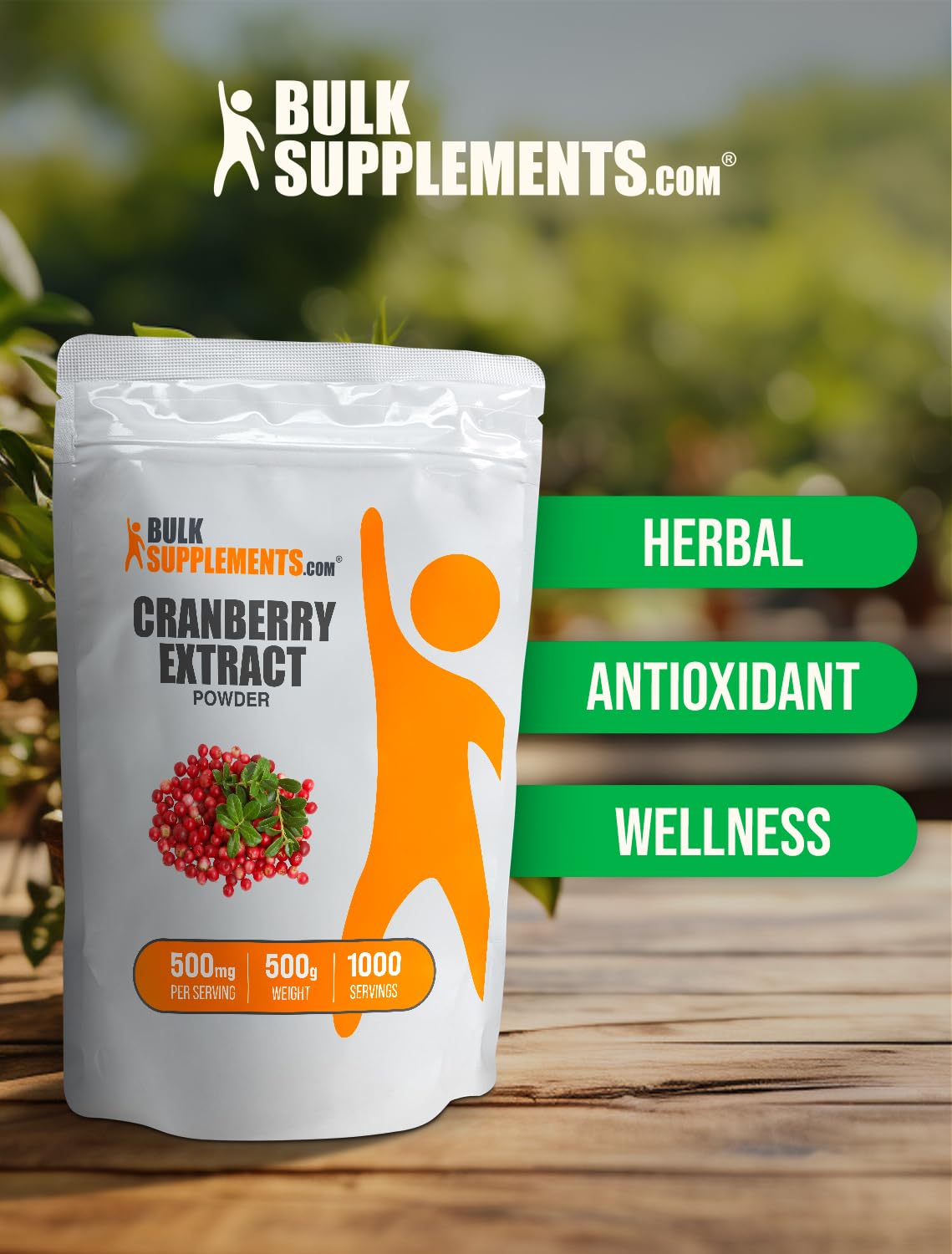 BulkSupplements Cranberry Extract Powder 17.6 oz