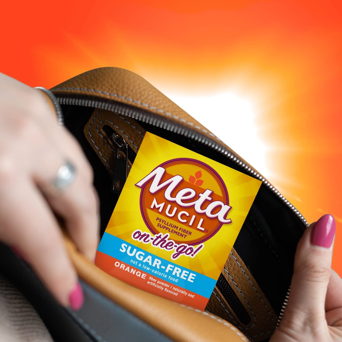 Metamucil On-The-Go Psyllium Husk Fiber Supplement Capsule 60 Count