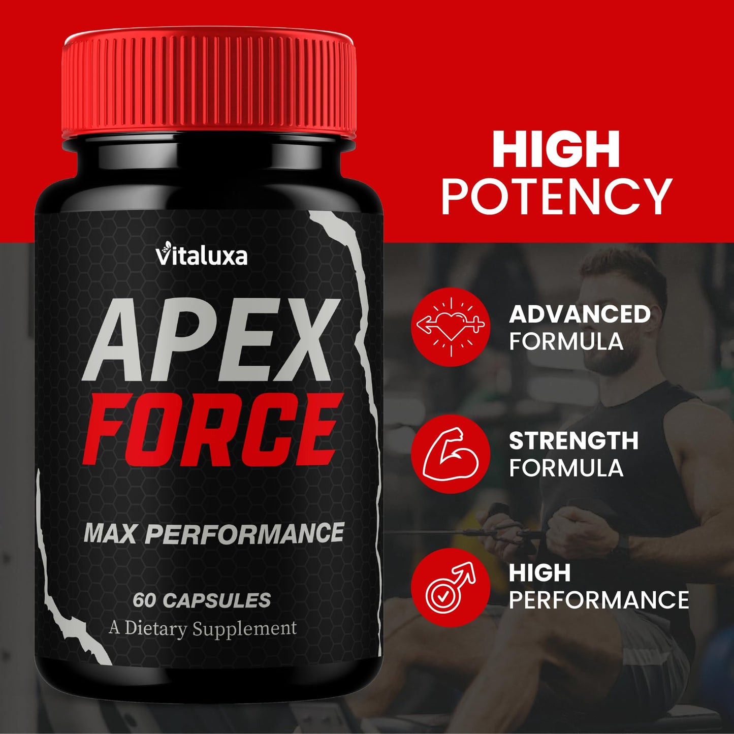 Vitaluxa Apex Force Performance Capsules 300 Capsules