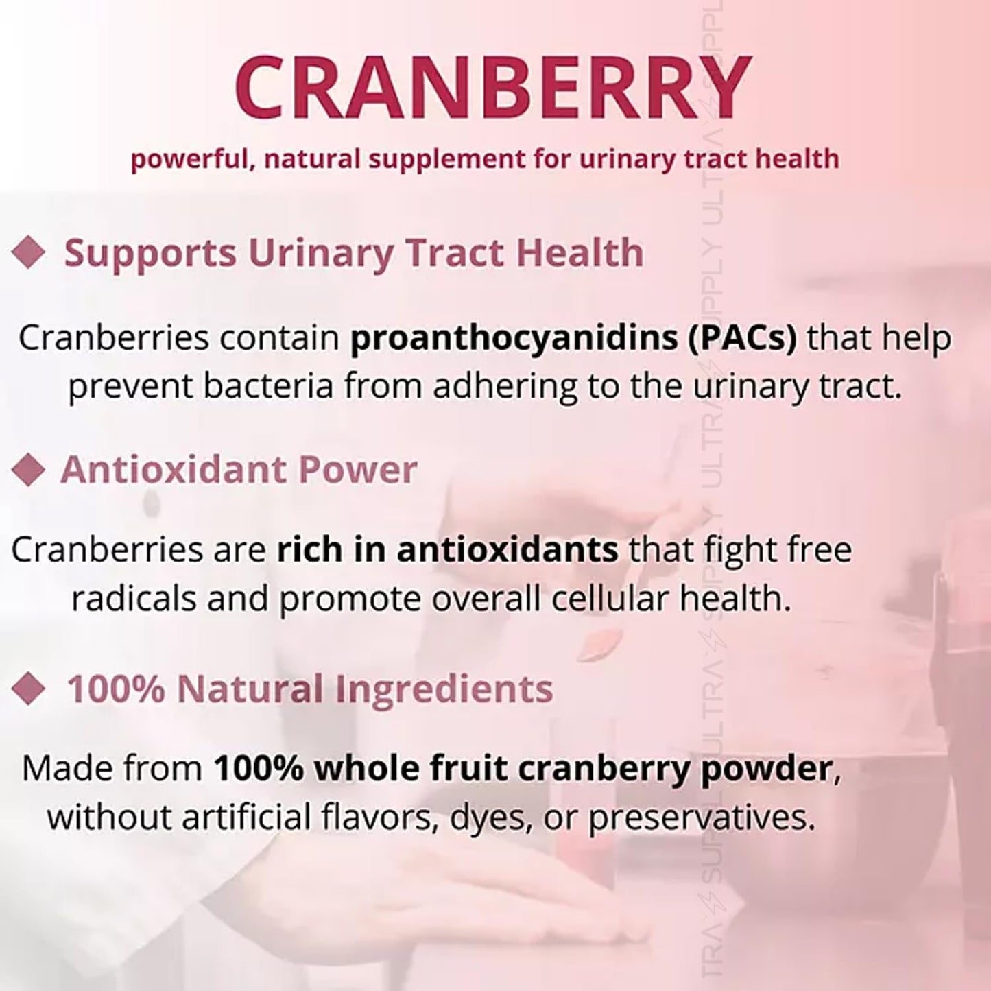 Generic Clinical Strength Cranberry Capsules, 150 Capsules