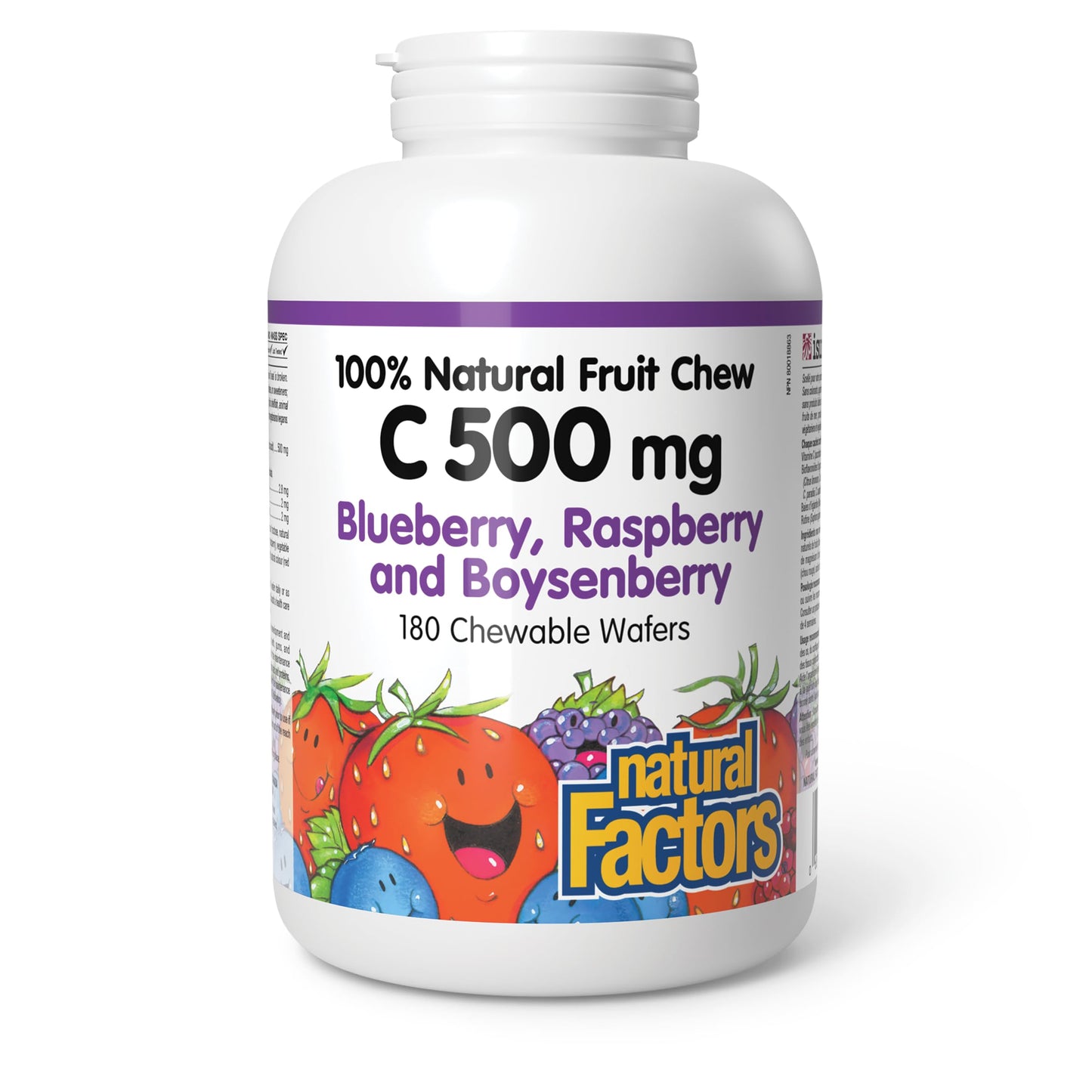Natural Factors Kids Chewable Vitamin C 500 mg, 180 Count
