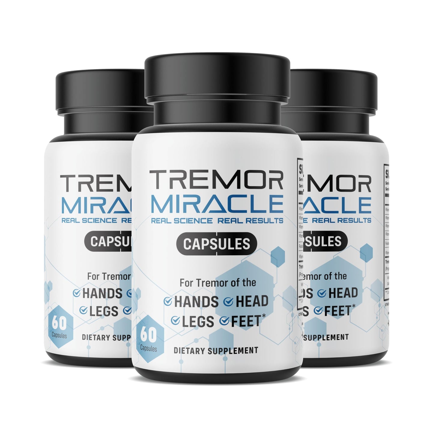 Real Science Nutrition Tremor Miracle Capsules, 3 Pack, Herbal Capsule Supplement for Essential Tremor