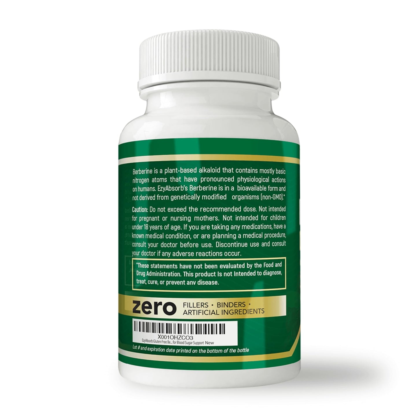 EzyAbsorb Gluten-Free Berberine 500mg Tablets, 60 Count