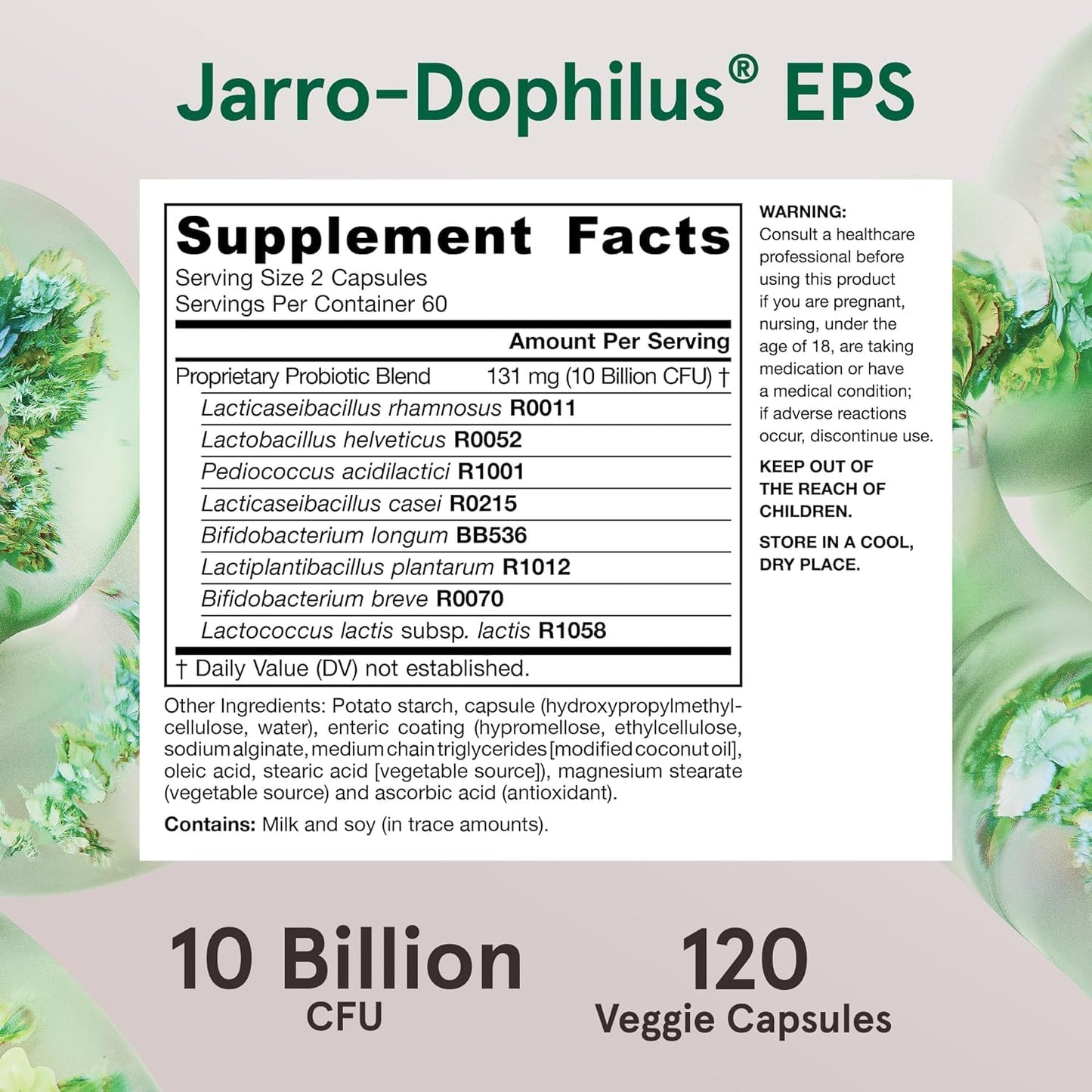 Jarrow Formulas Jarro Dophilus Probiotics 10 Billion CFU Probiotic Supplement 240 Capsules