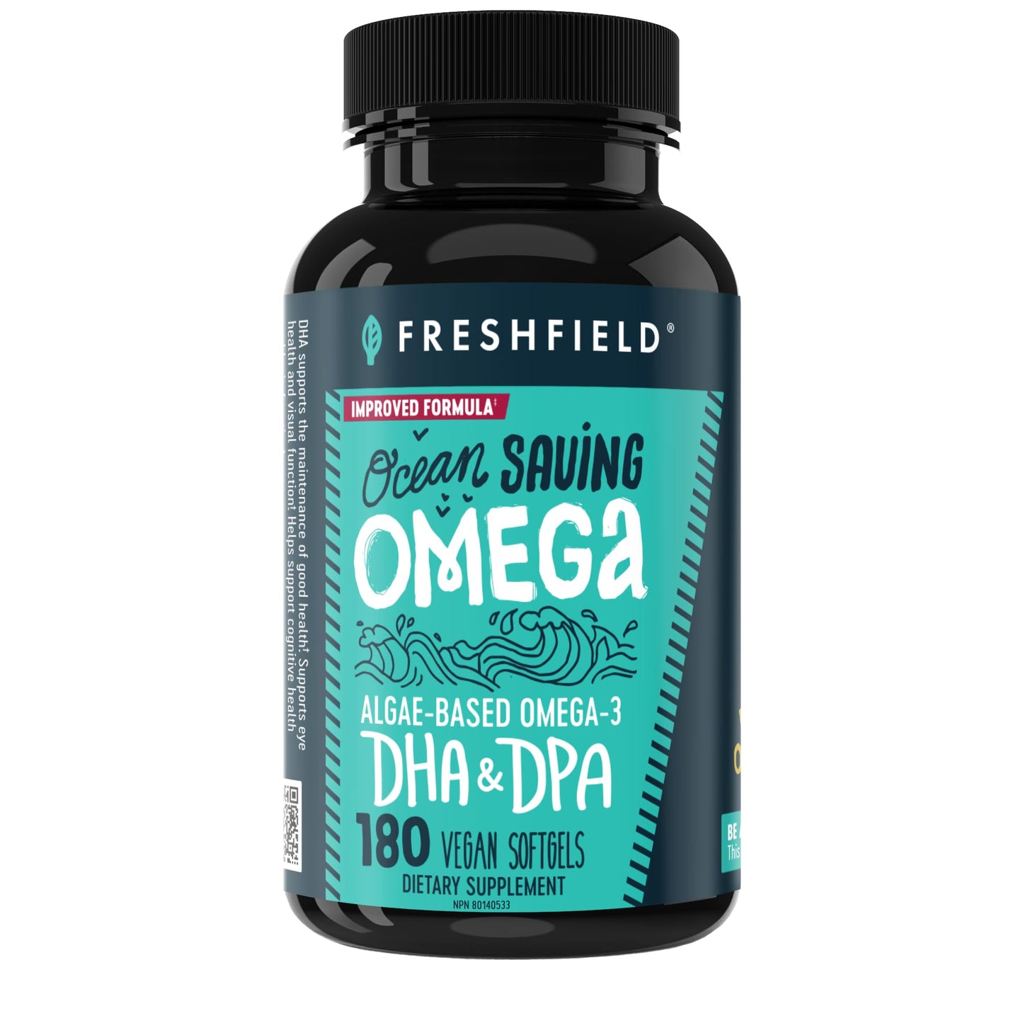 Freshfield Omega 3 DHA Supplements Softgel Capsules, 180 Count