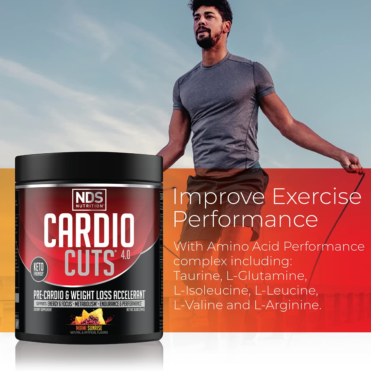 Cardio Cuts NDS Nutrition 4.0 Pre Workout Supplement Powder 8.6 oz
