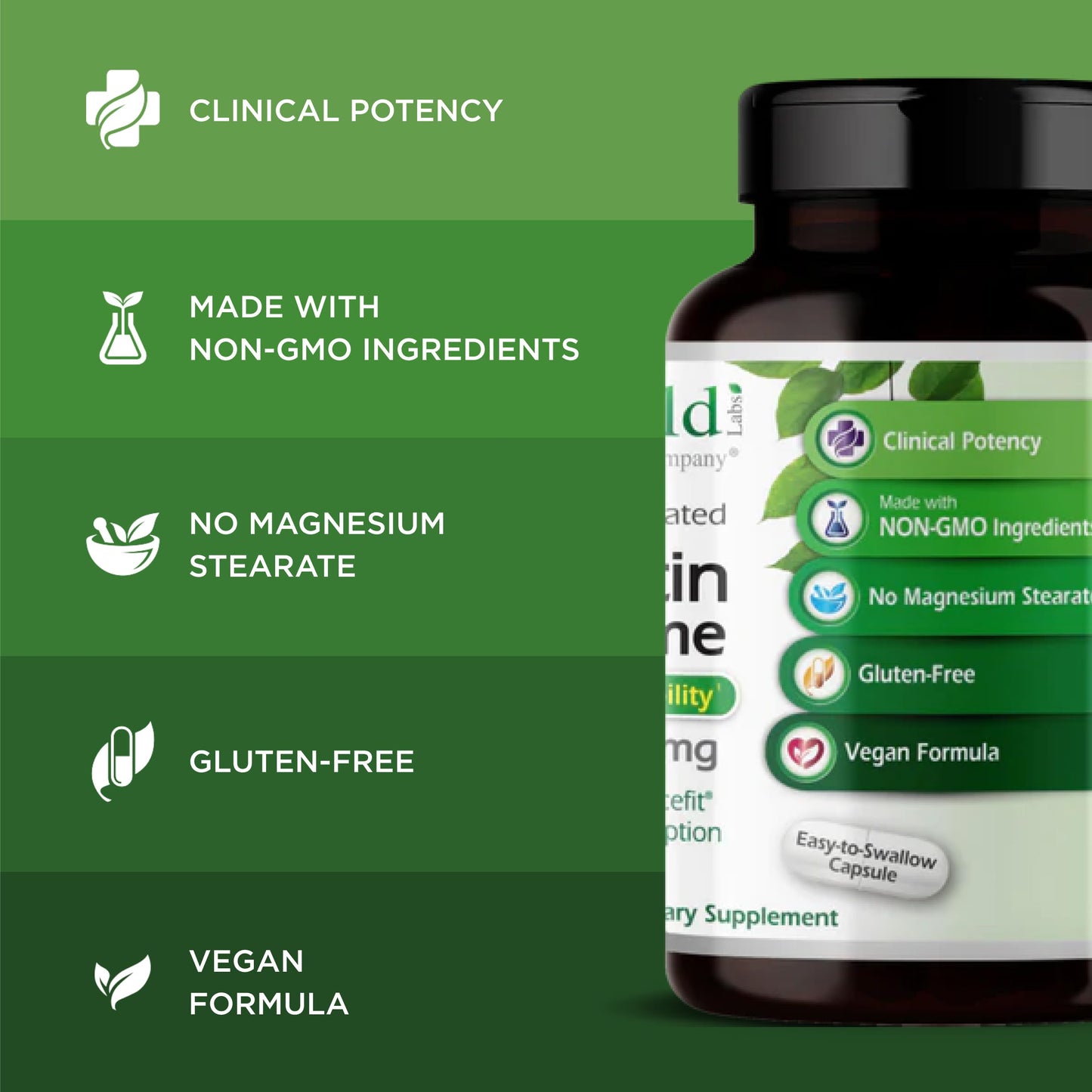 Emerald Labs Quercetin Phytosome - Quercetin Complex for Immune Support - Vegan & Gluten-Free Capsules, 60 Count