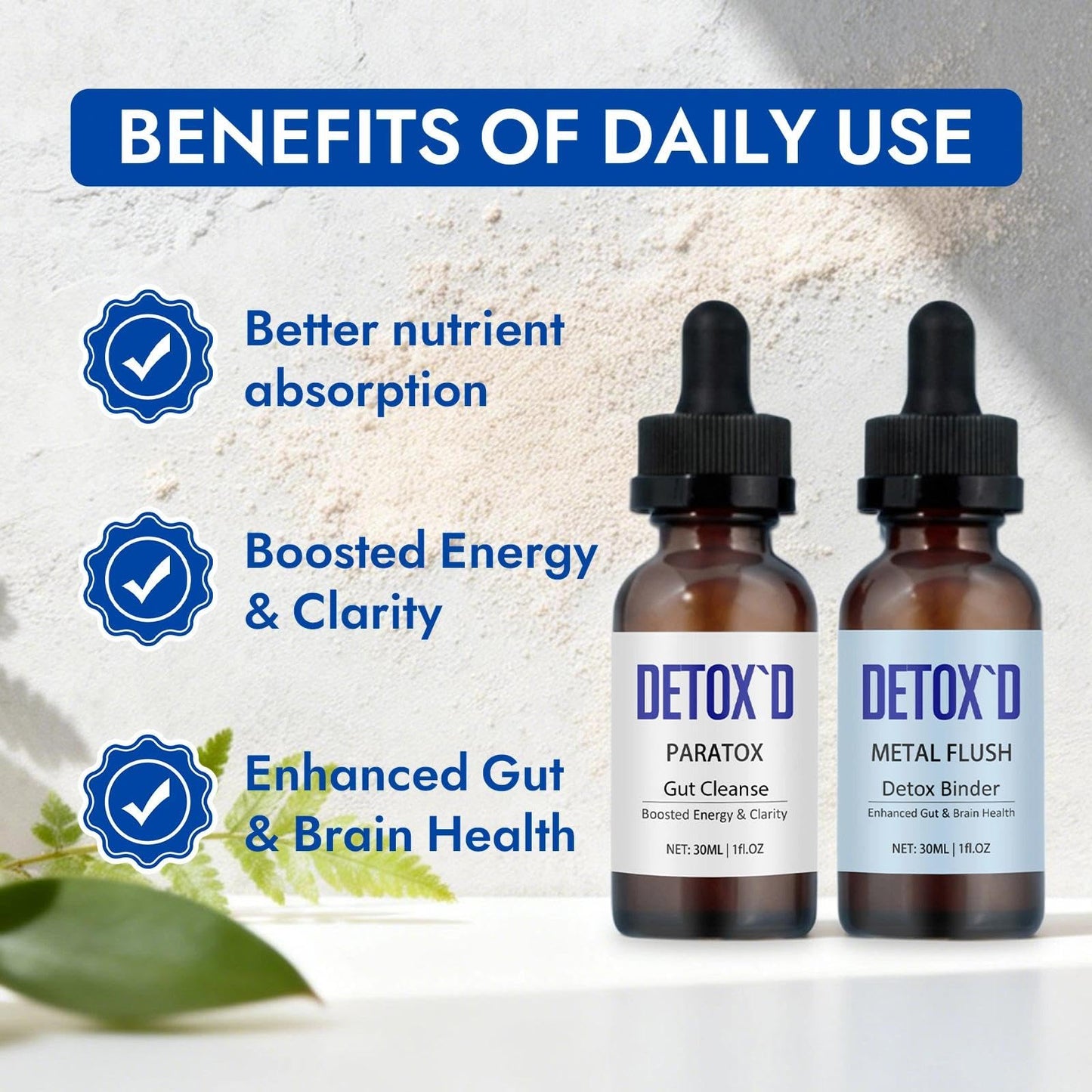 TakTuqa Detox’d Paratox Gut Cleanse & Detox - Herbal Liquid Drops with Black Walnut, Wormwood, Clove & Oregano for Digestive Balance, Energy Boost & Immune Support, 60 Capsules