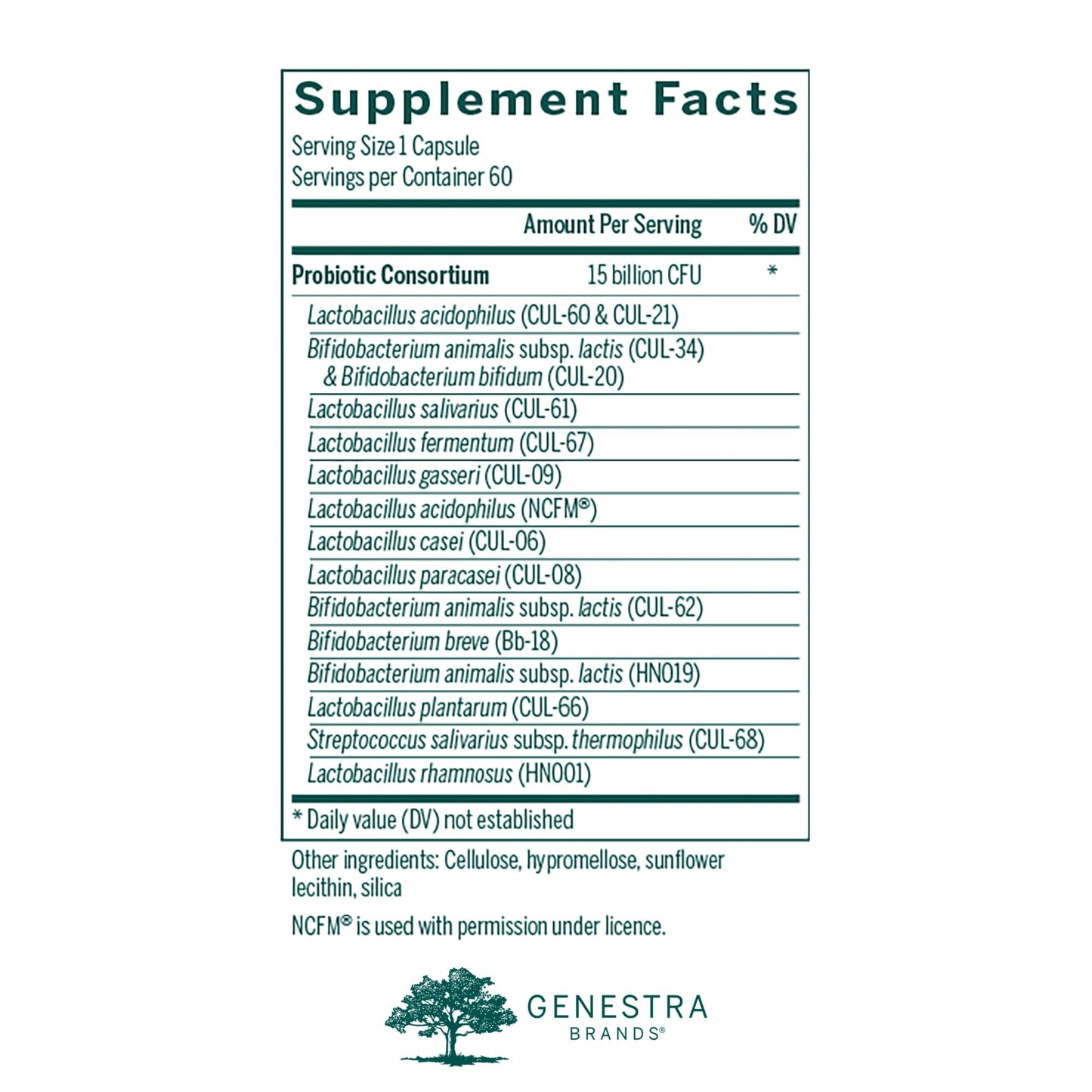 Genestra Brands HMF Multi Strain Probiotic 60 Capsules