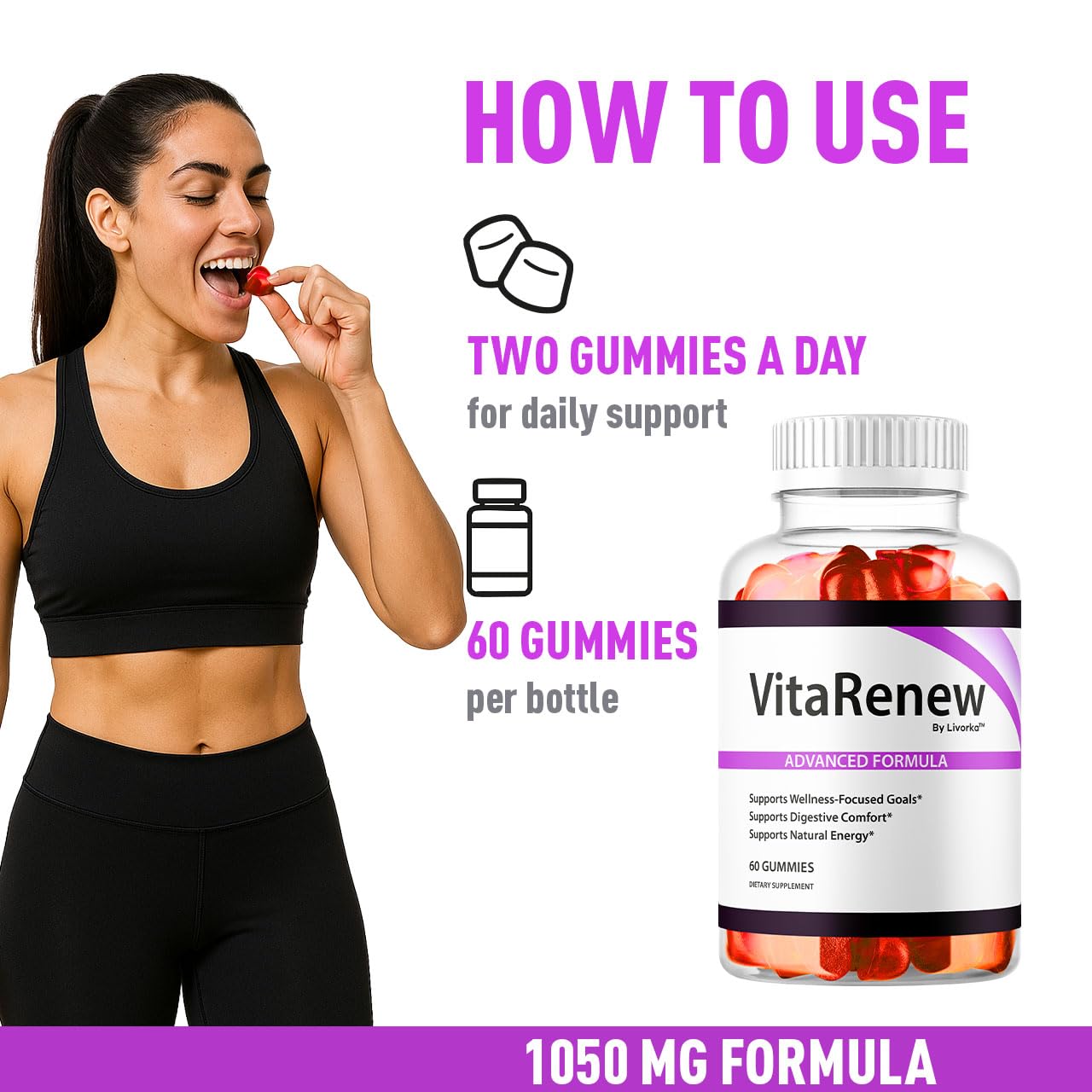 LIVORKA VitaRenew 1050MG Formula Gummy 300 Gummies
