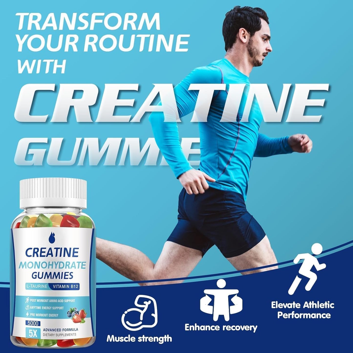 MaxHemp Creatine Monohydrate Gummies 160 Count