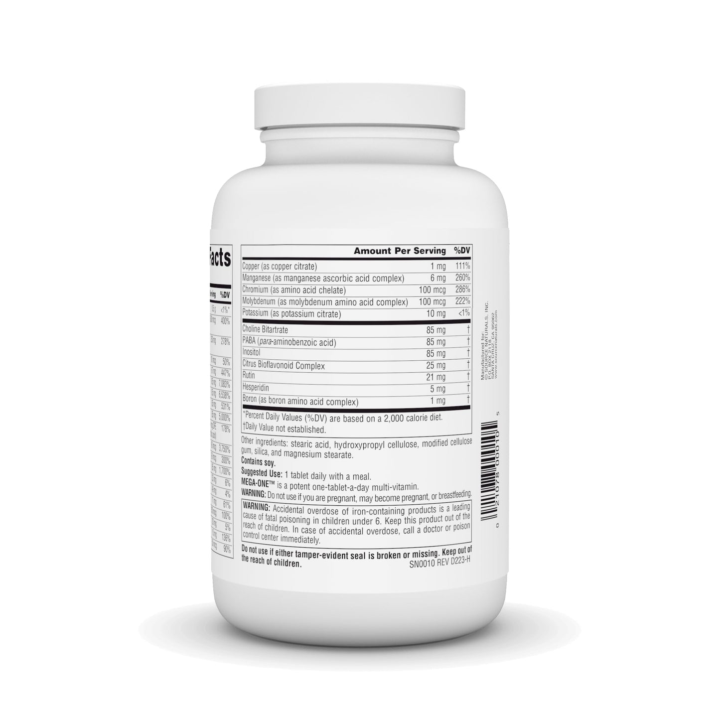 Source Naturals Mega-One Multi-Vitamin with Minerals, 180 Tablets