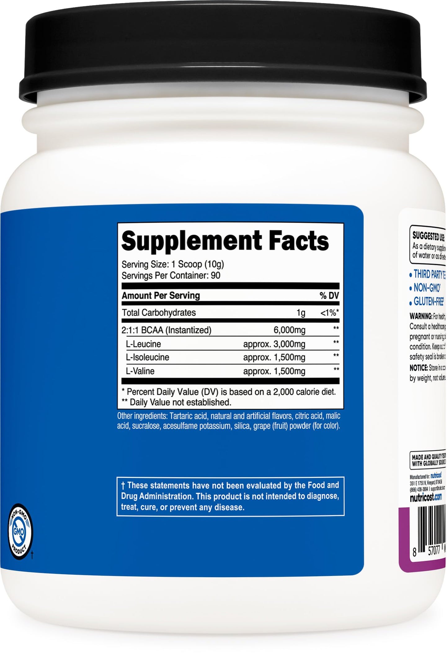 Nutricost BCAA Powder (Grape) 32 Servings