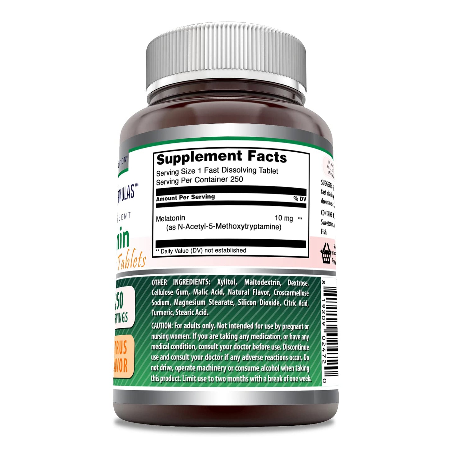 Amazing Nutrition Melatonin 10 mg Fast Dissolving Tablets, 250 Count