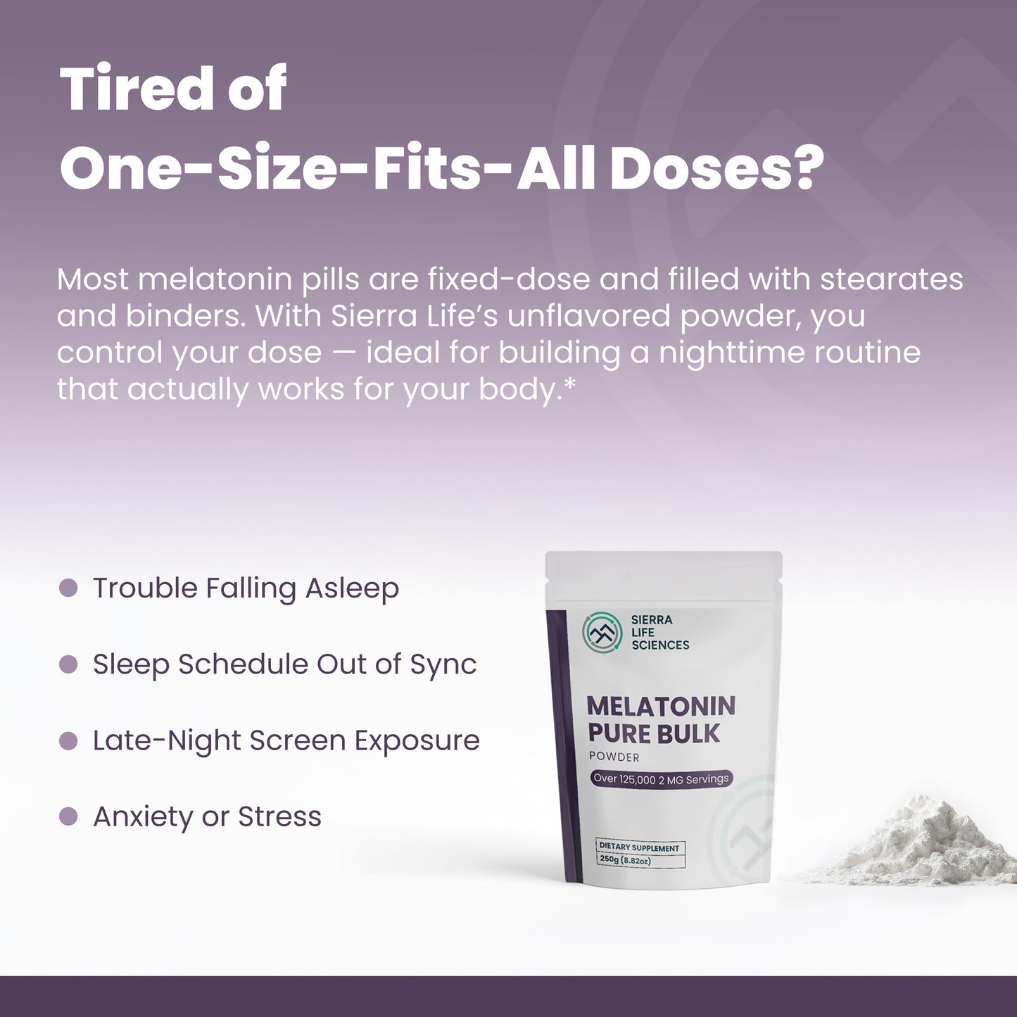 SIERRA LIFE SCIENCES Melatonin Powder Sleep Aid 17.63 oz