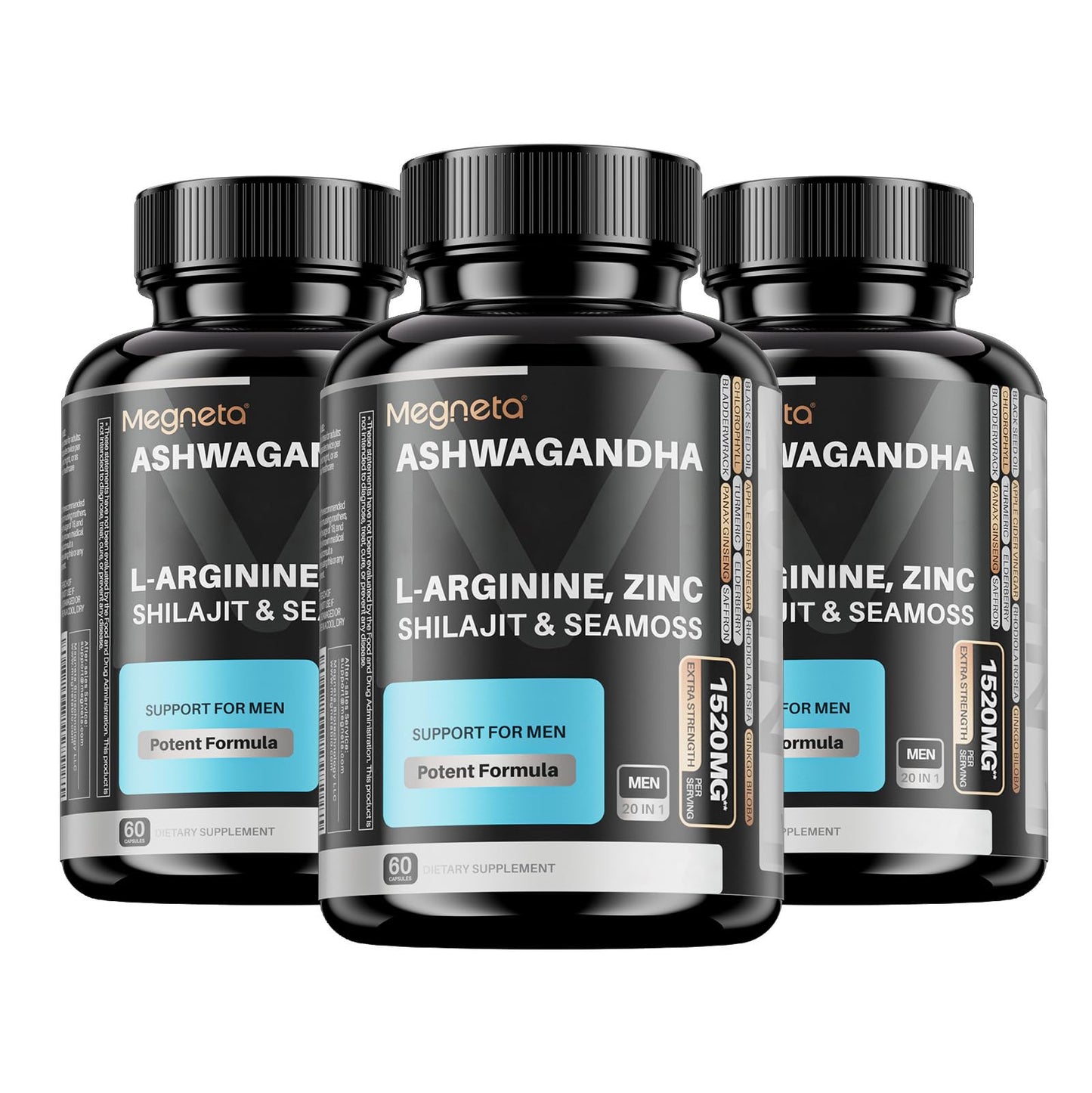 MEGNETA Root Complex with L-Arginine & L-Citrulline Supports Energy Capsules, 180